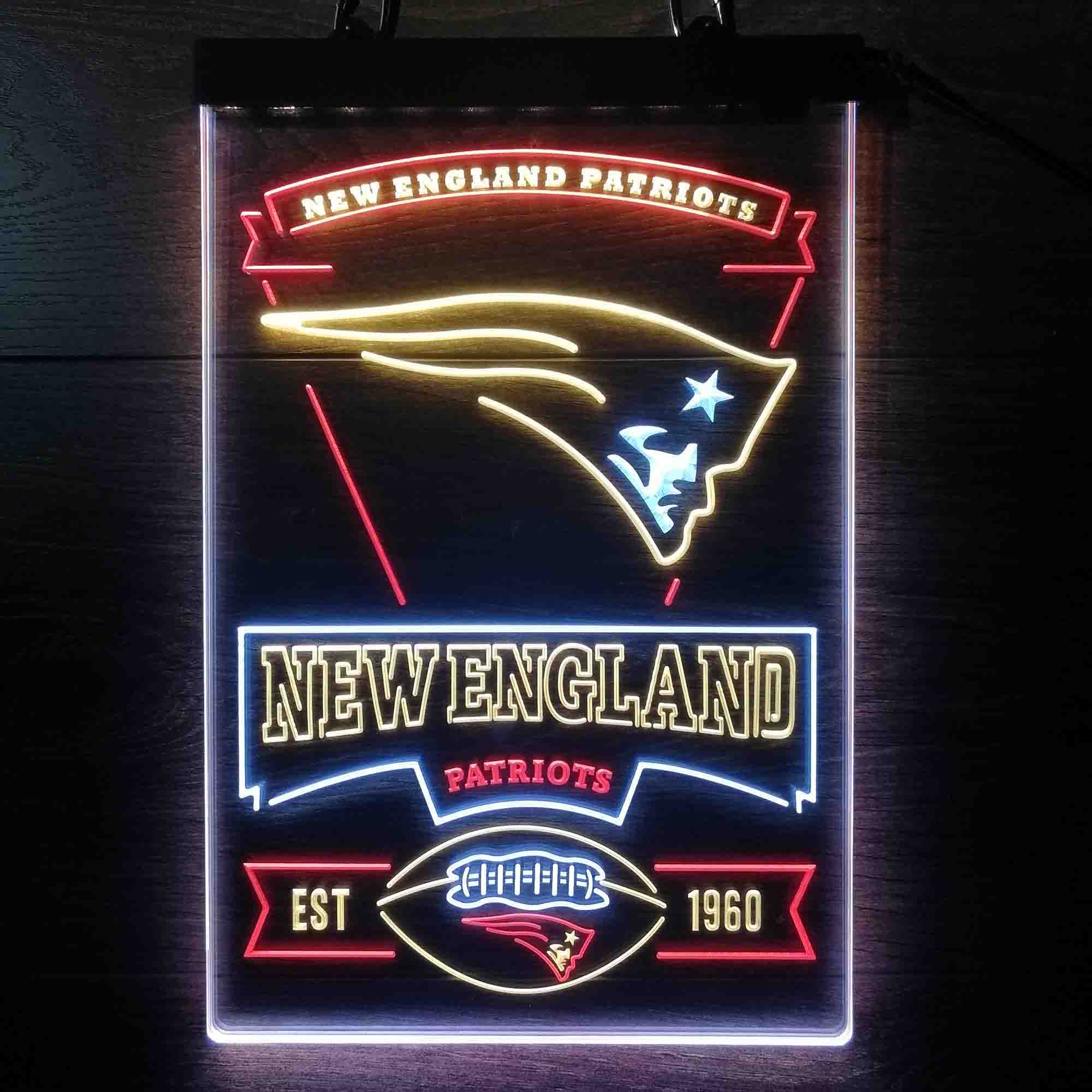 New England Patriots Neon LED Sign 3 Colors