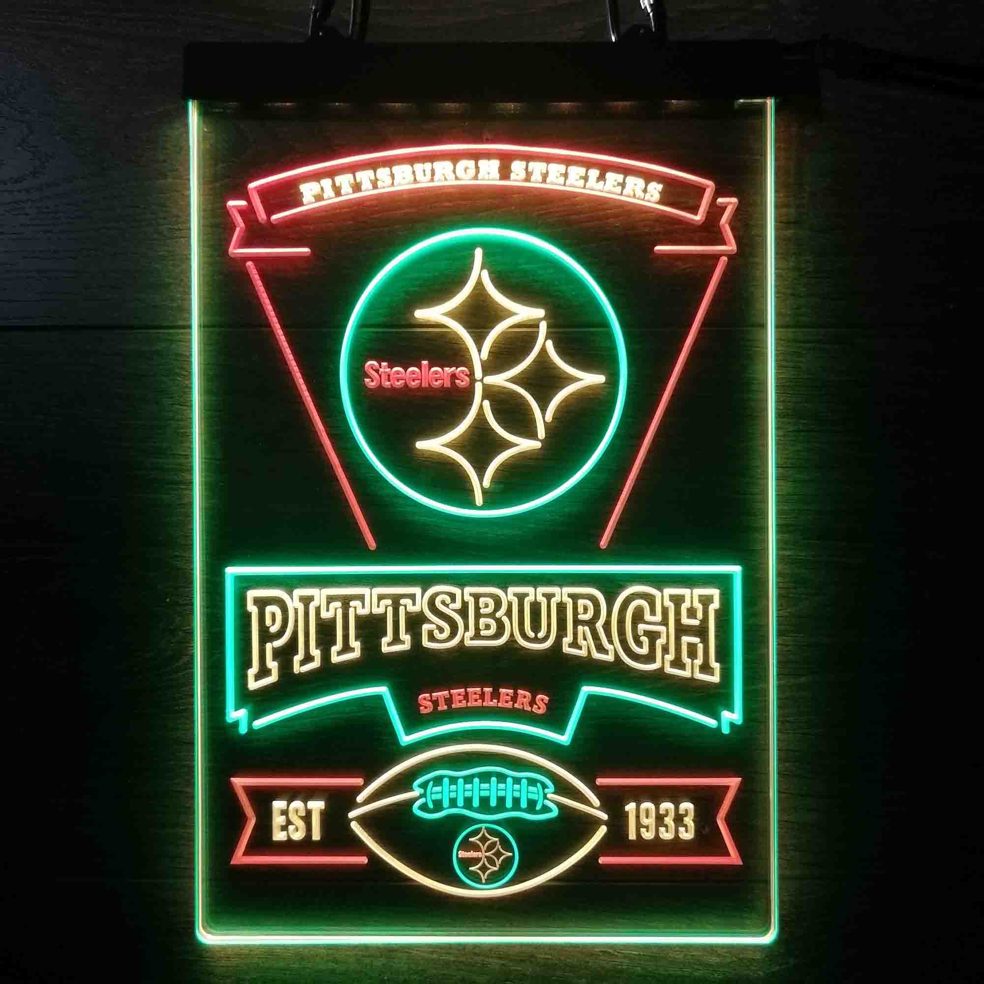 Pittsburgh Steelers Neon LED Sign 3 Colors