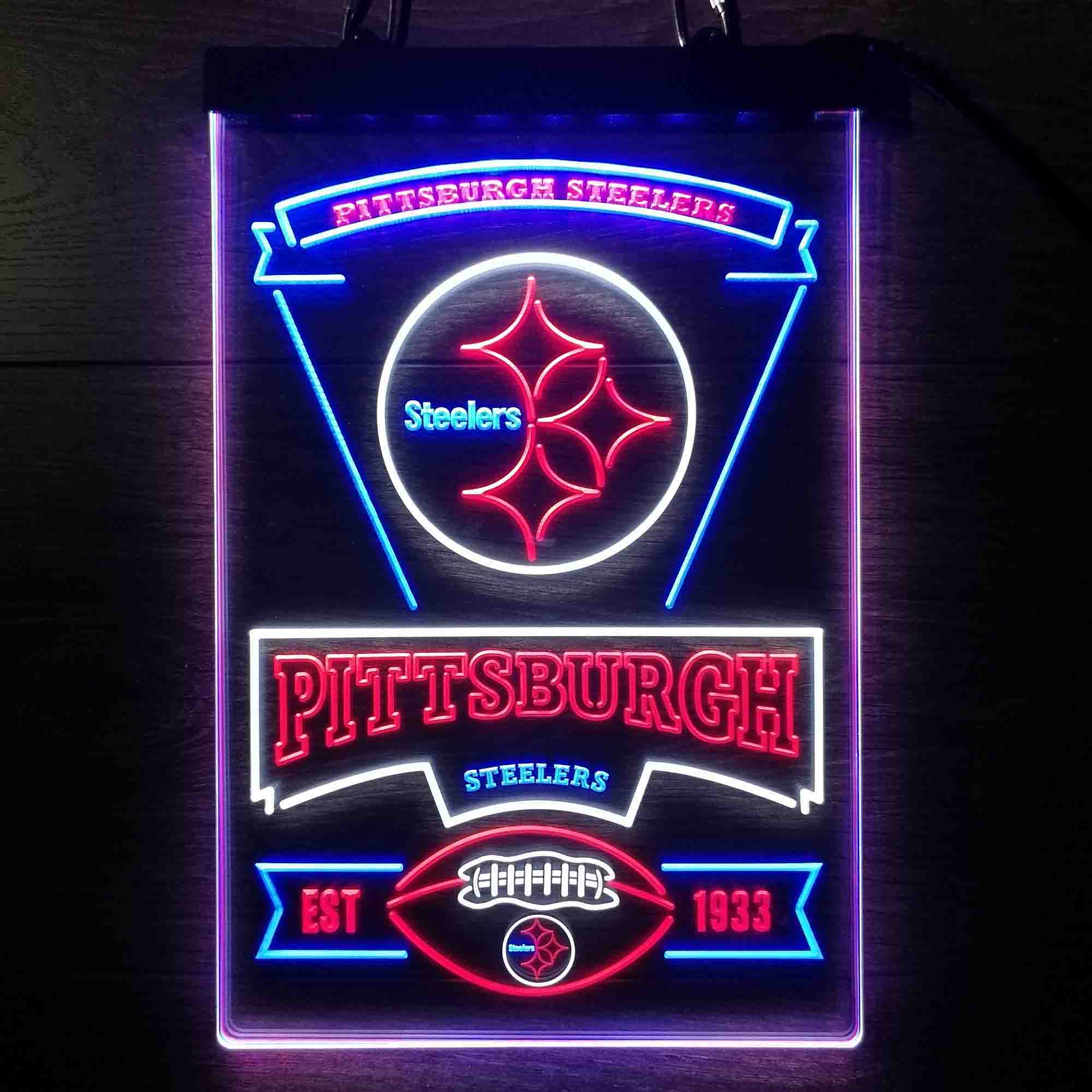 Pittsburgh Steelers Neon LED Sign 3 Colors