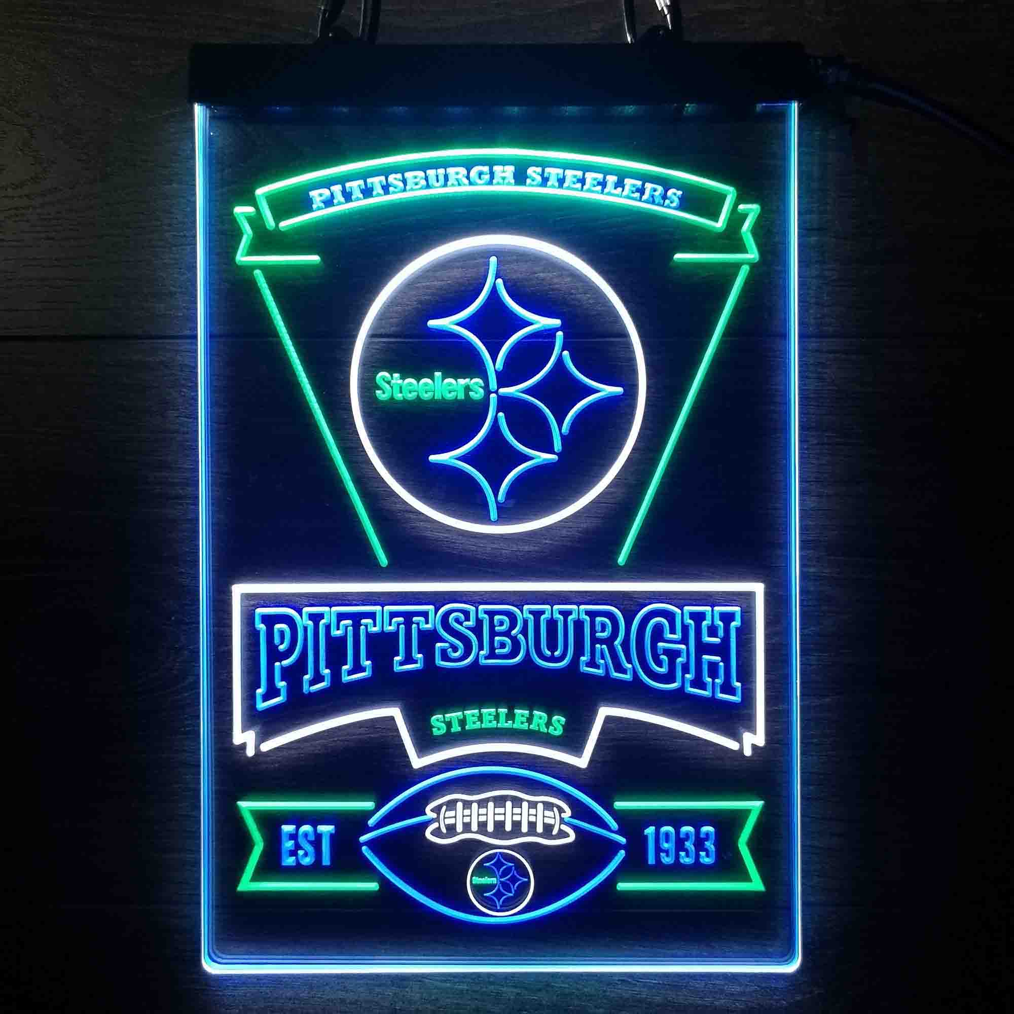 Pittsburgh Steelers Neon LED Sign 3 Colors