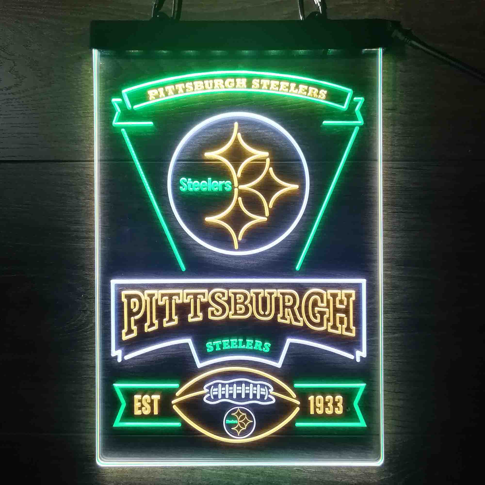 Pittsburgh Steelers Neon LED Sign 3 Colors