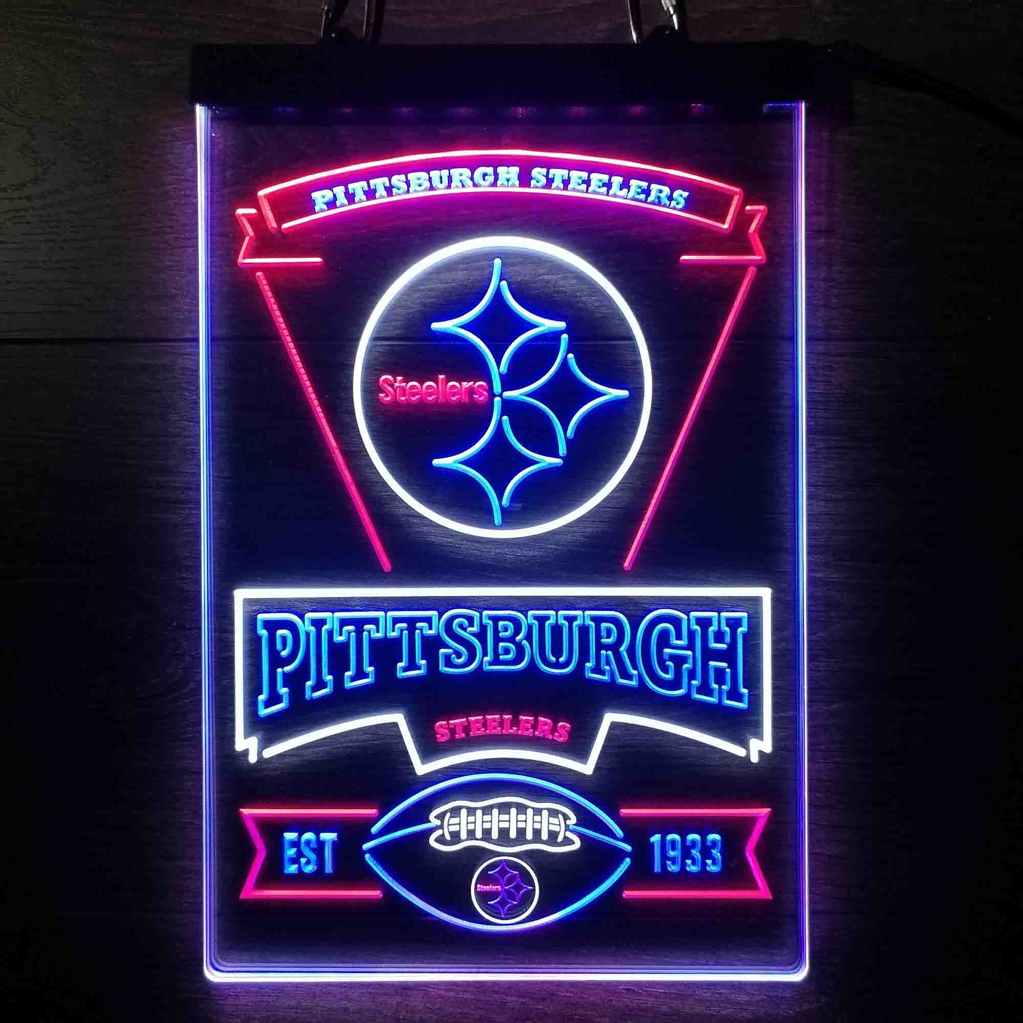 Pittsburgh Steelers Neon LED Sign 3 Colors