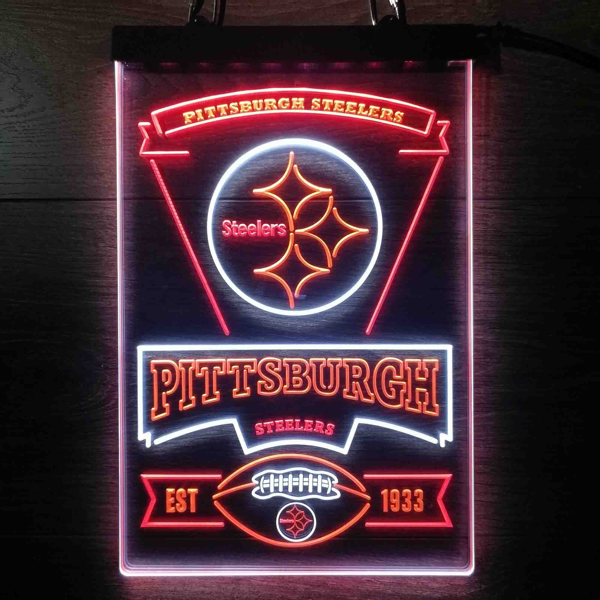 Pittsburgh Steelers Neon LED Sign 3 Colors