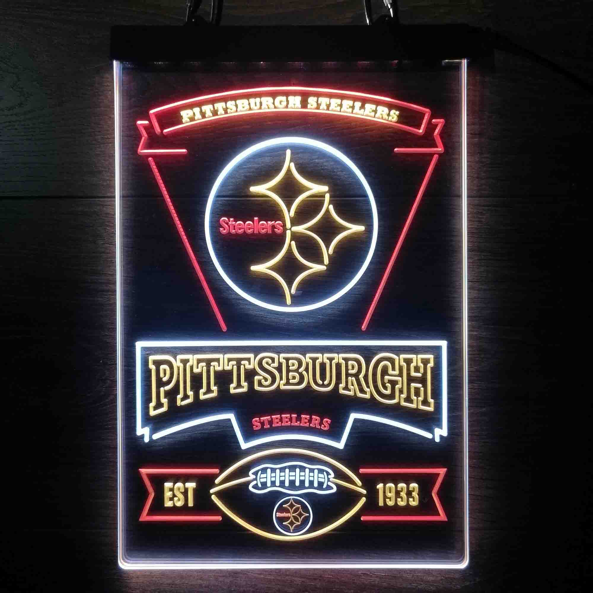 Pittsburgh Steelers Neon LED Sign 3 Colors