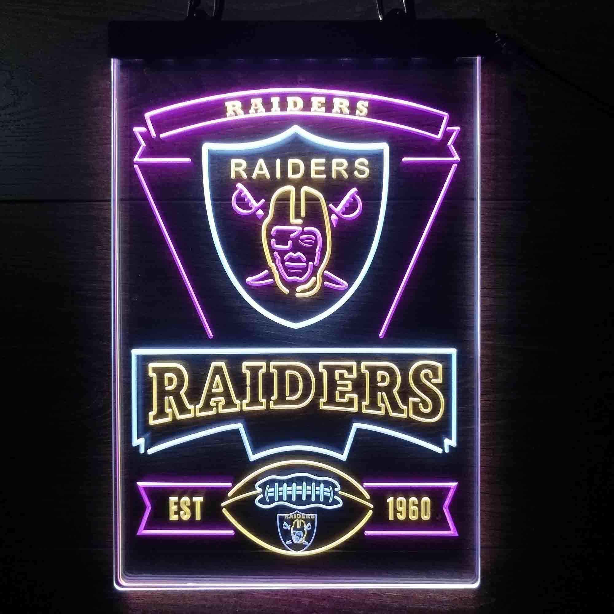Las Vegas Raiders Neon LED Sign 3 Colors