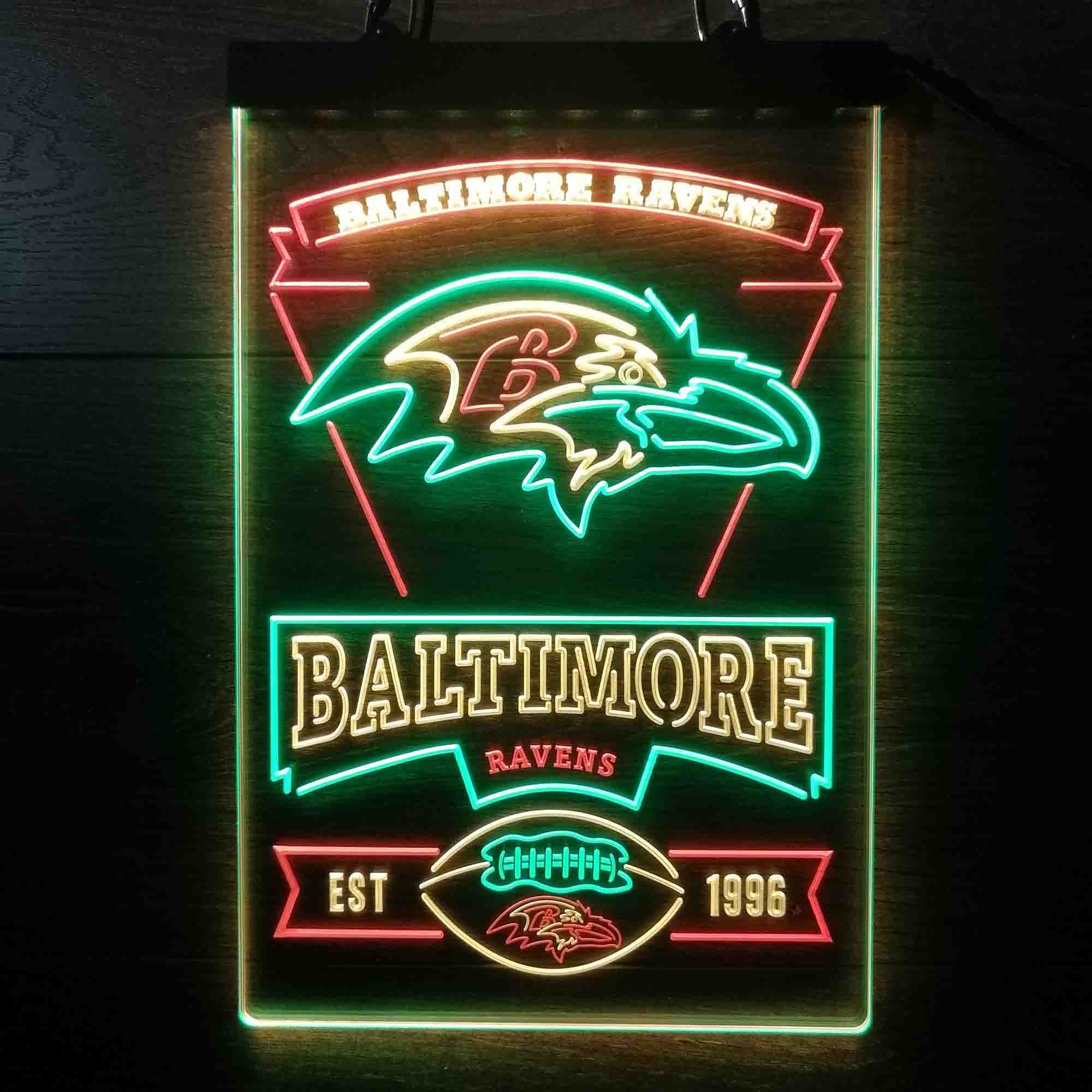 Baltimore Ravens Neon LED Sign 3 Colors