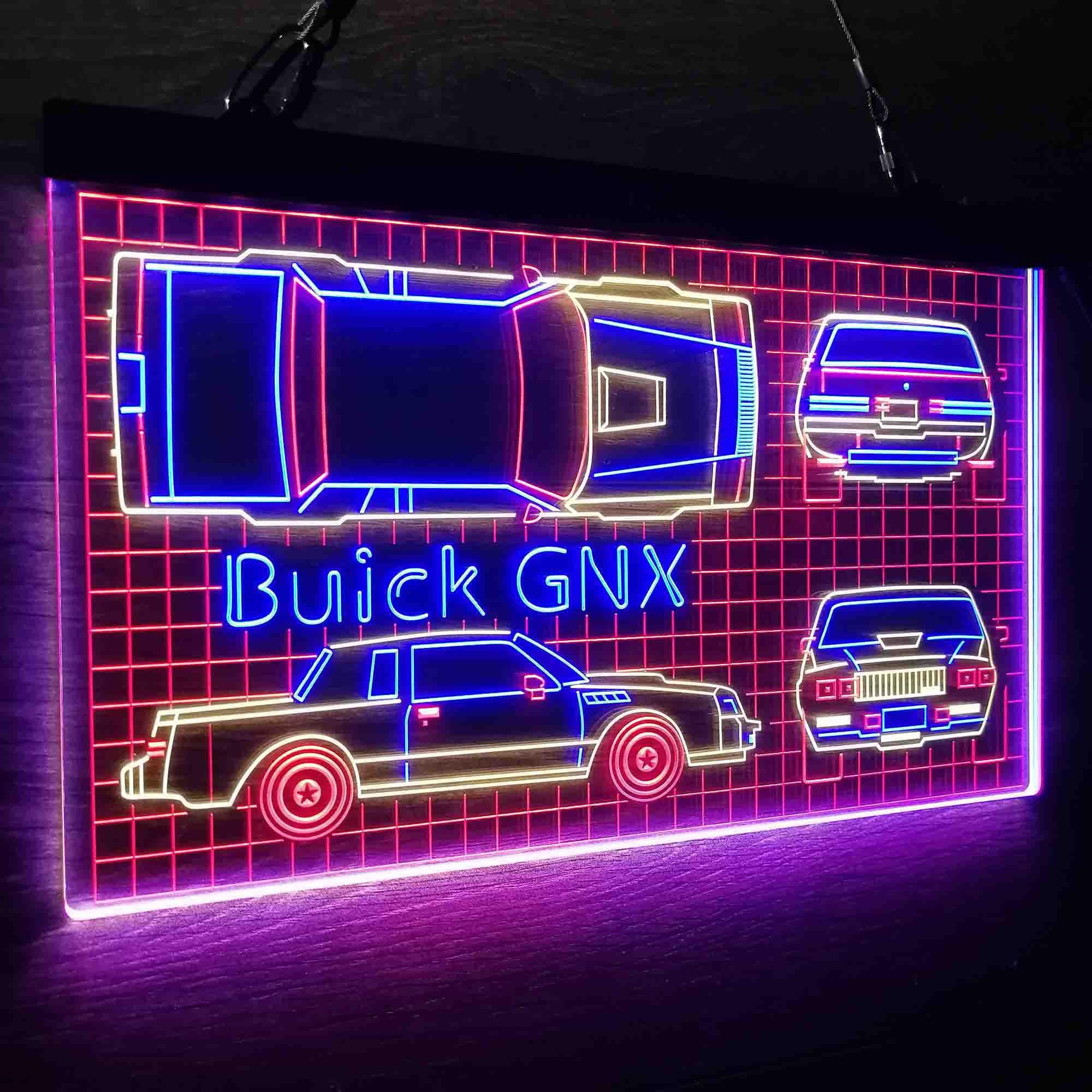 Custom Vintage Car Garage Blueprint Neon LED Sign 3 Colors