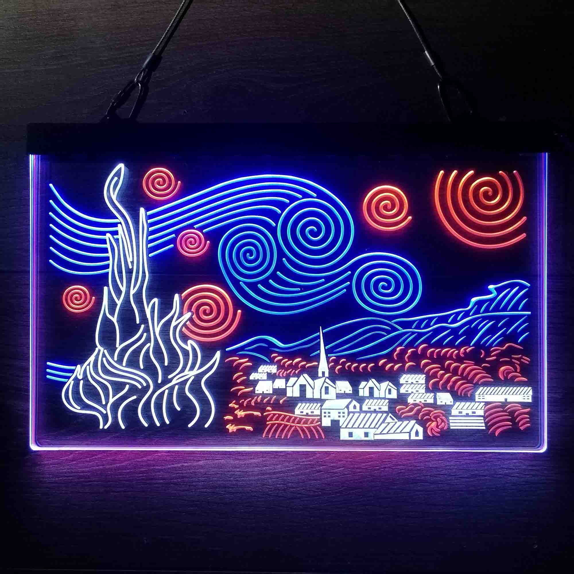 The Starry Night Van Gogh Neon LED Sign 3 Colors