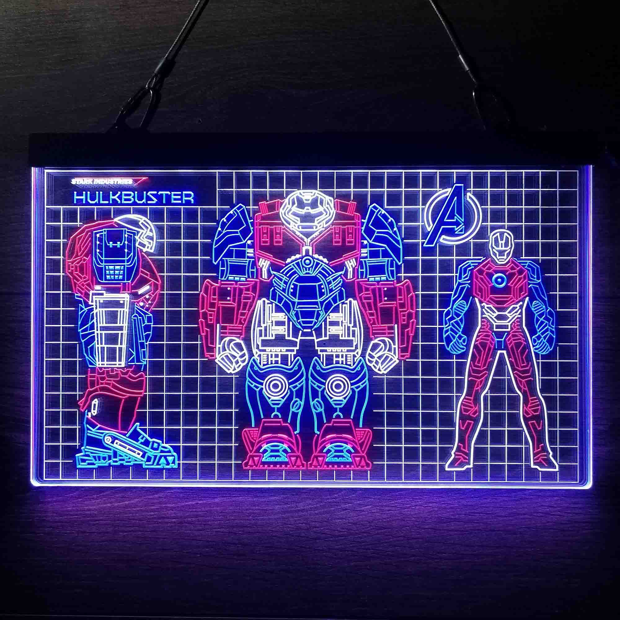 Avengers Iron Man HulkBuster Neon LED Sign 3 Colors