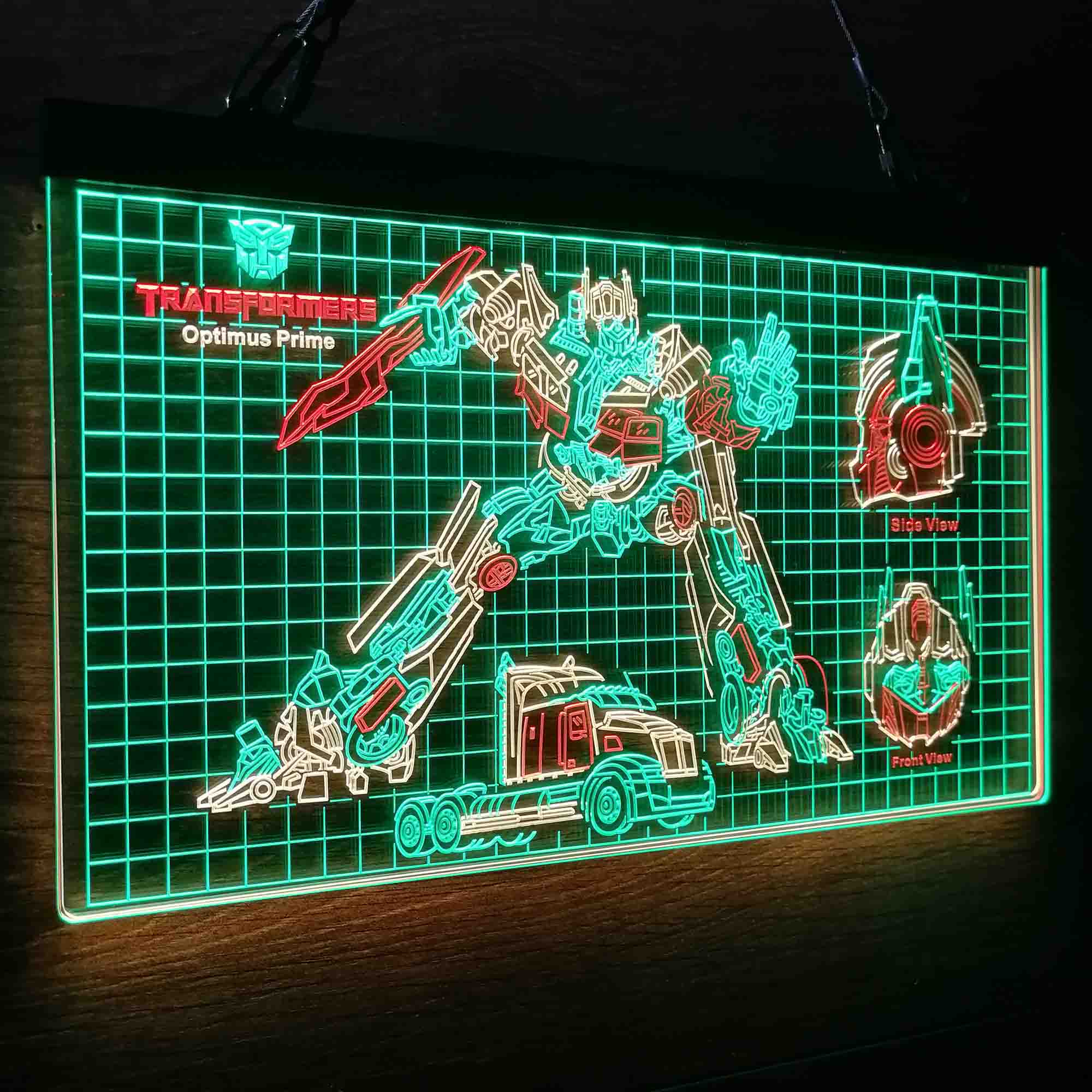 Optimus Prime Transformers Blueprint Cool Neon LED Sign 3 Colors