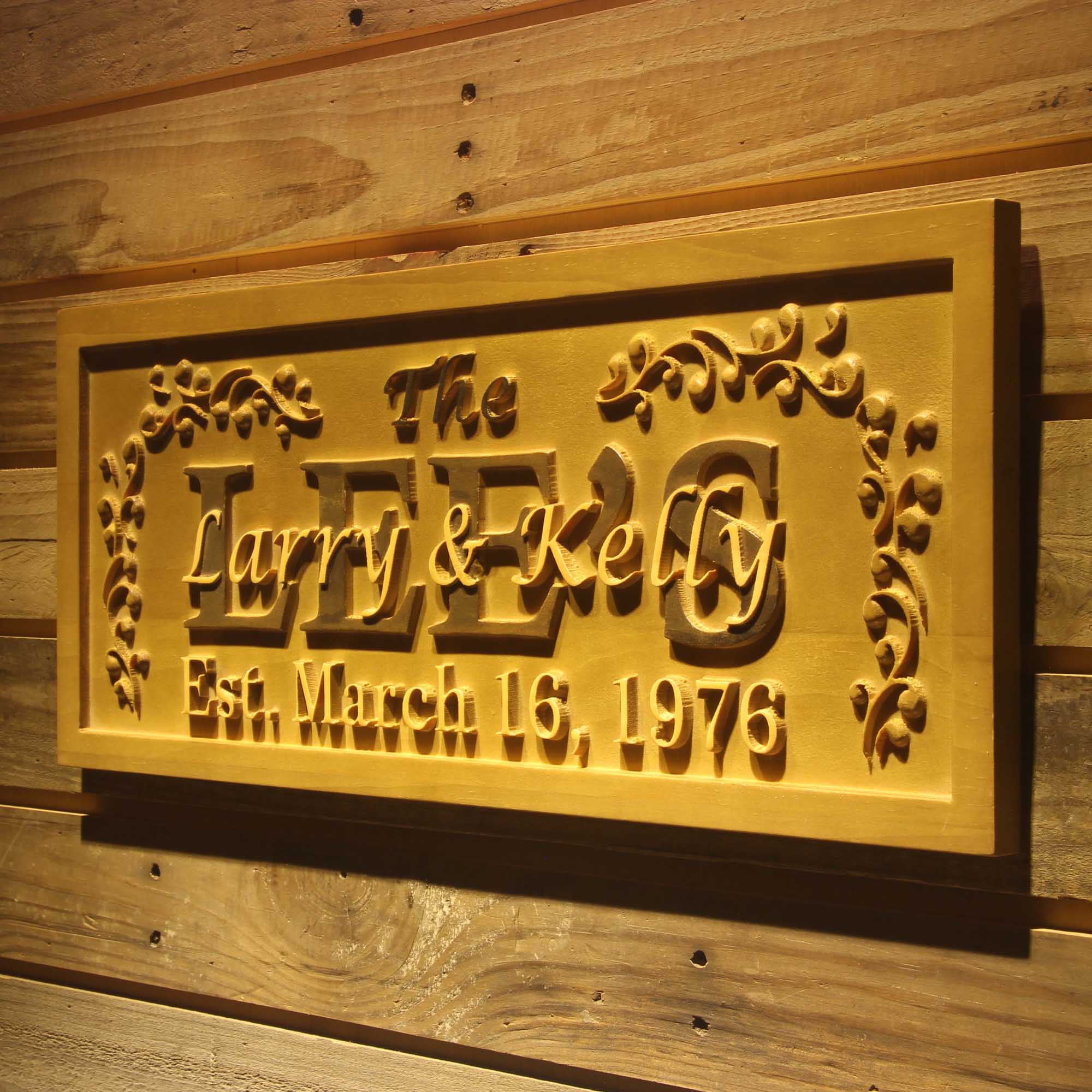 Personalized Family Sign Personalized Wedding Gifts Wall Art Rustic Home Decor Custom Carved Couples 5 Year Wooden Signs