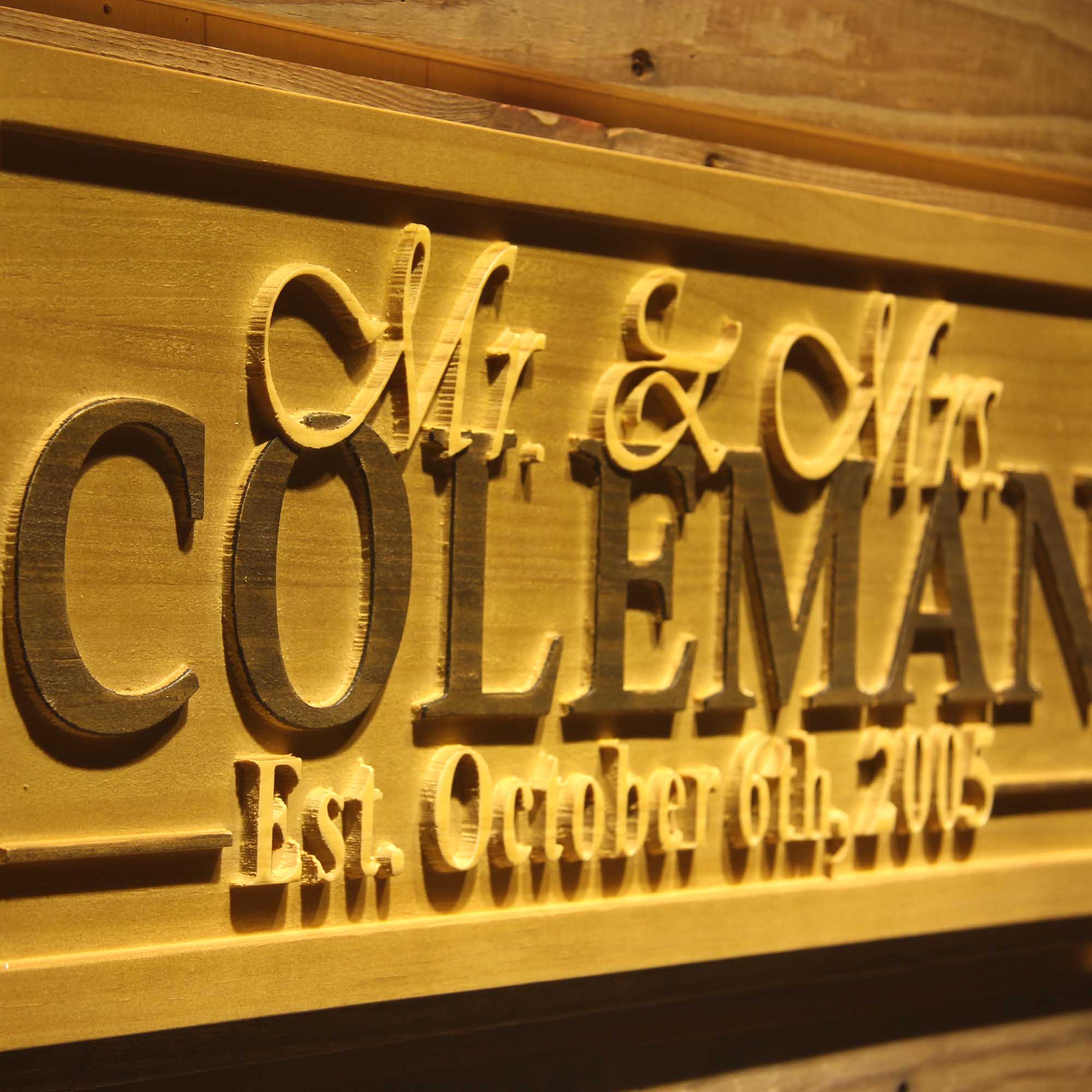 Personalized Mr. & Mrs. Wedding Gift Family Sign Groomsmen Gift Housewarming Gift Marriage Wooden Signs