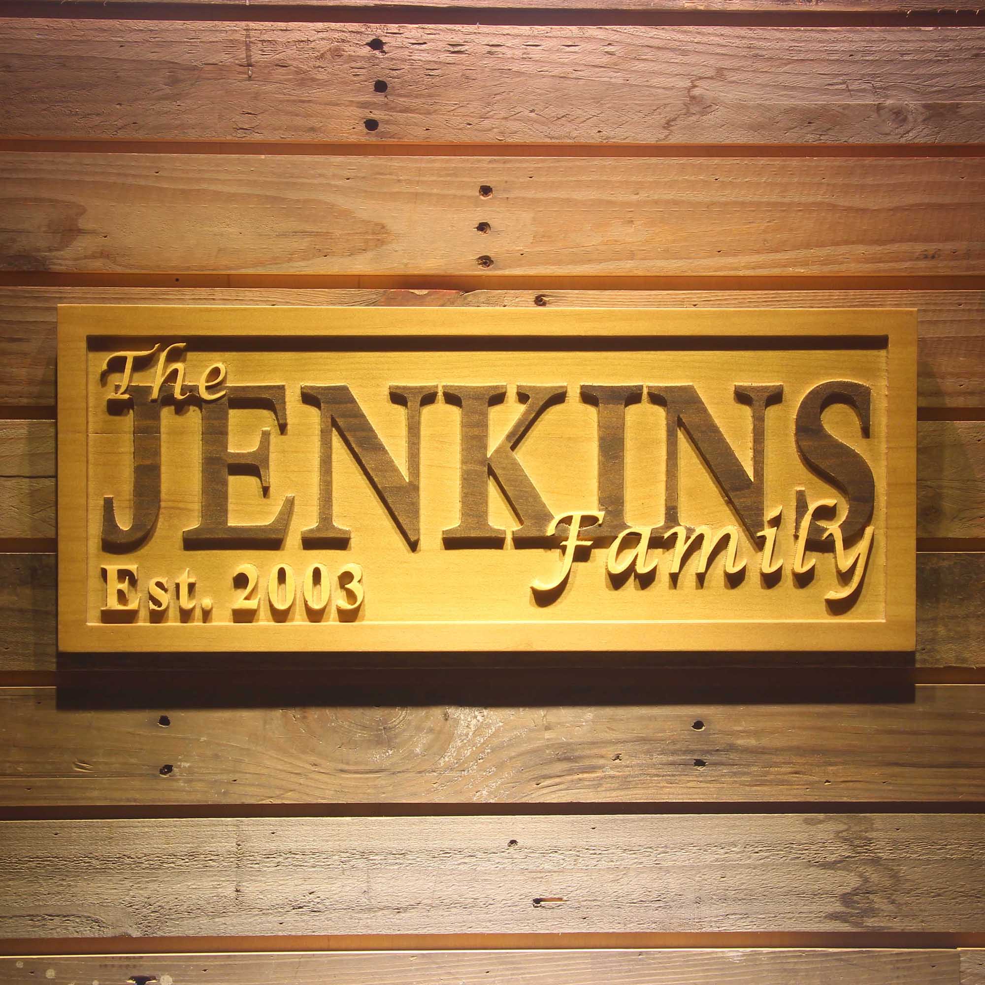 Personalized Last Name First Name Established Date Home Décor Wedding Gift Wooden Sign