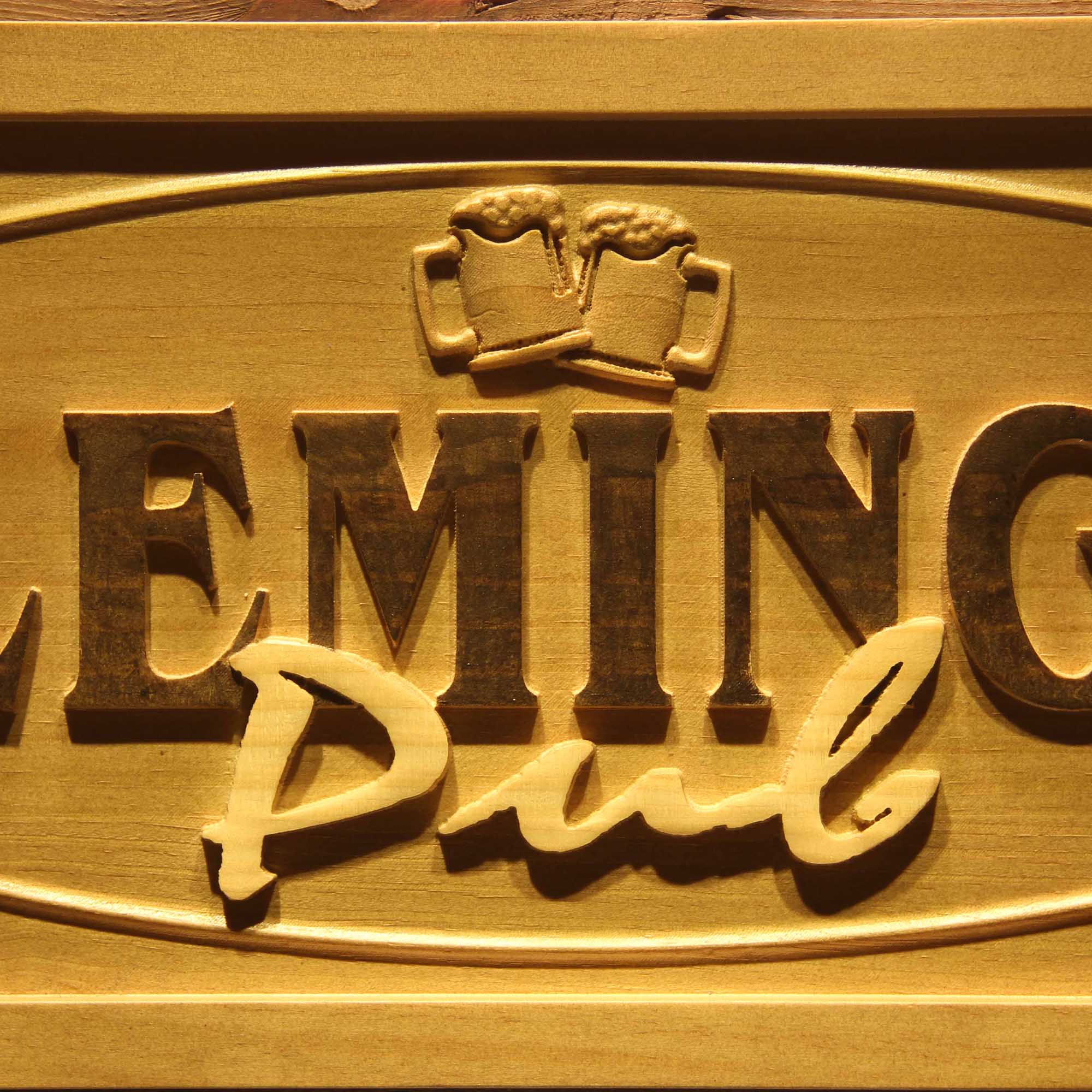 Personalized Pub Beer Decoration Wood Engraved Wooden Sign