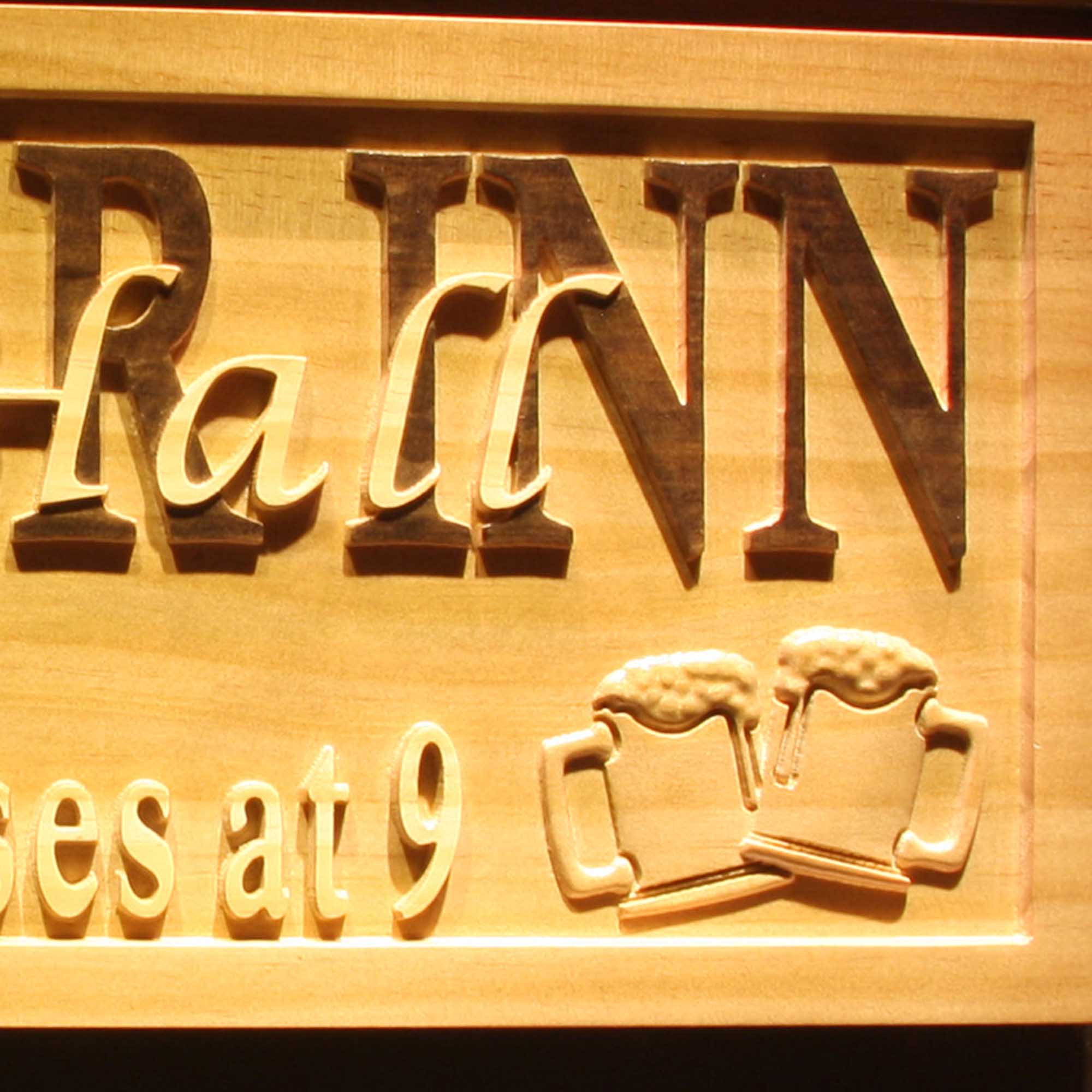 Personalized Pool Hall Wood Engraved Wooden Sign
