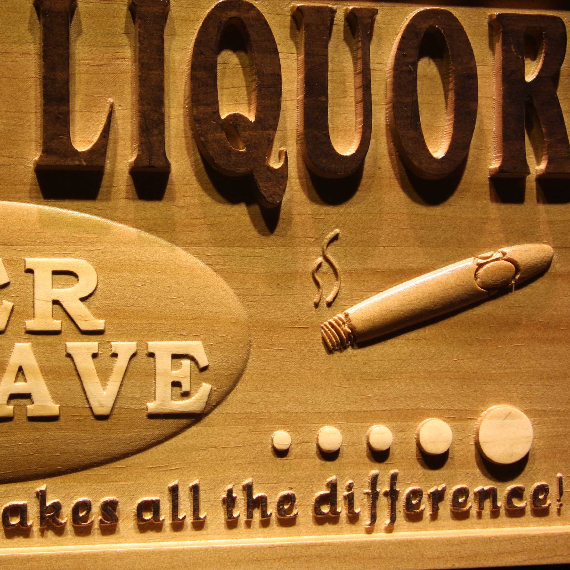 Personalized Beer CAVE Cigar Room Gifts Man Cave Wood Engraved Wooden Sign