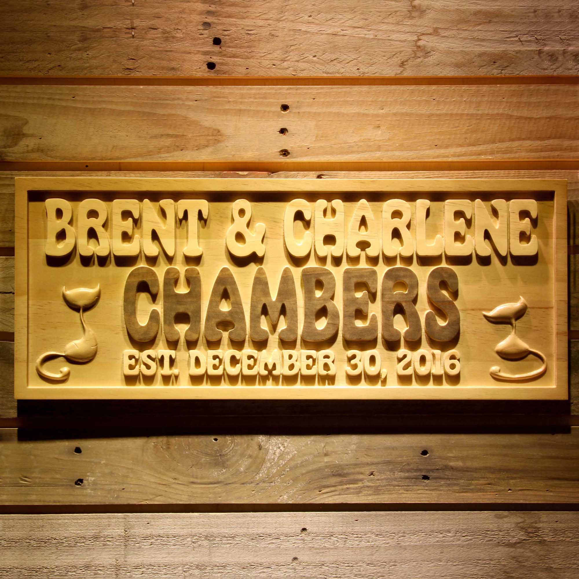 Personalized Last Name Lovely Cats Home Décor Wood Custom Wedding Gift Couples Established Wooden Signs