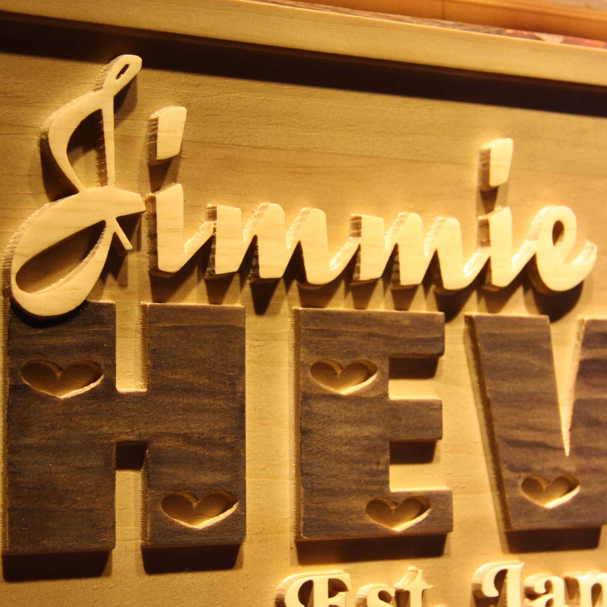 Personalized Last Name Rustic Home Décor Wood Engraving Custom Wedding Gift Couples Den Gift Wooden Signs