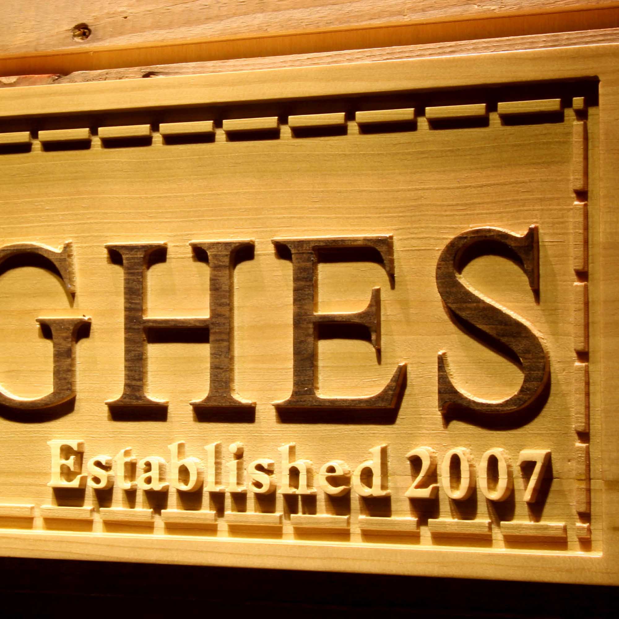 Personalized Last Name Rustic Home Décor Wood Engraving Custom Wedding Gift Couples Den Gift Wooden Signs