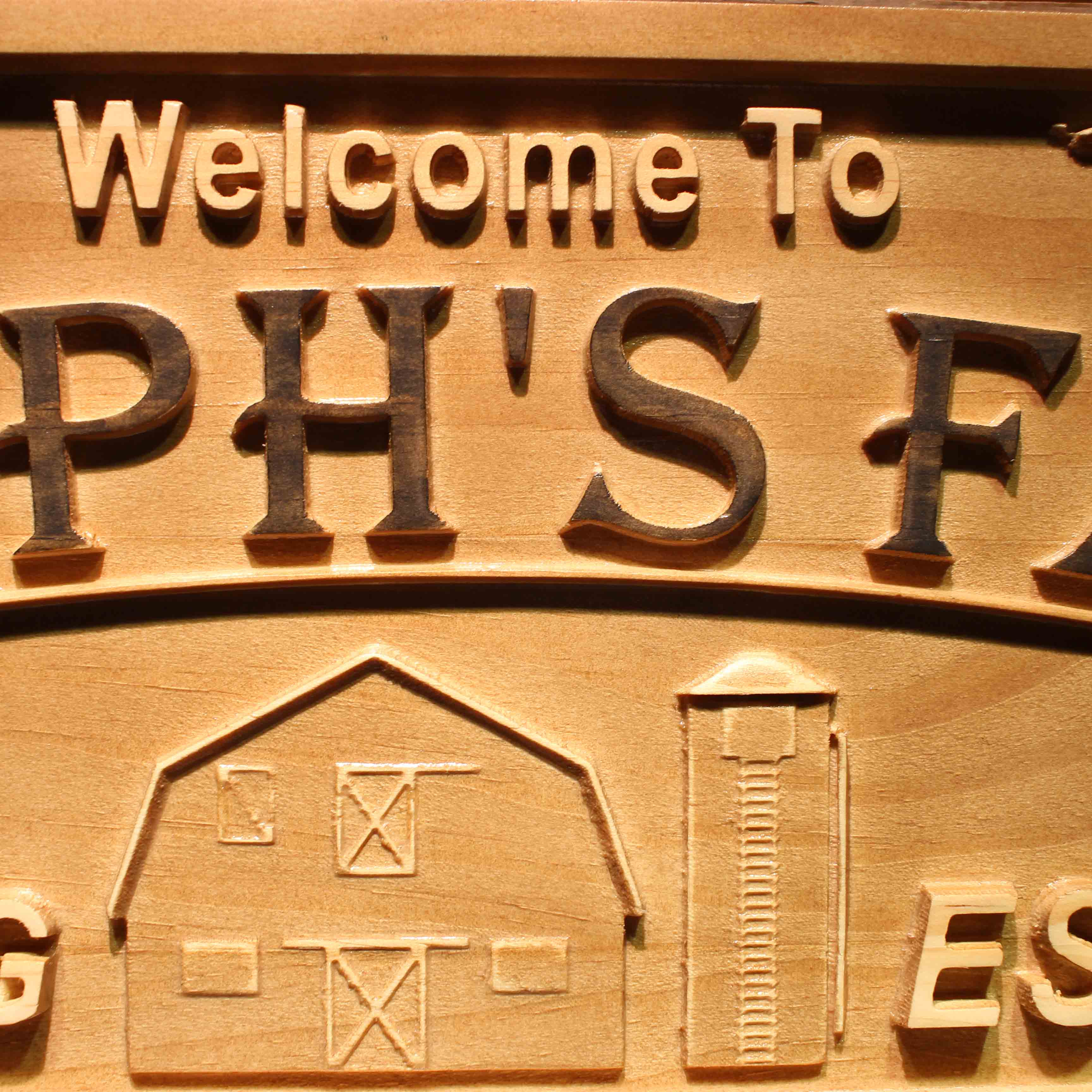 Farm Last Name First Names Personalized Est. Year Housewarming Gifts Wood Engraved Wooden Sign
