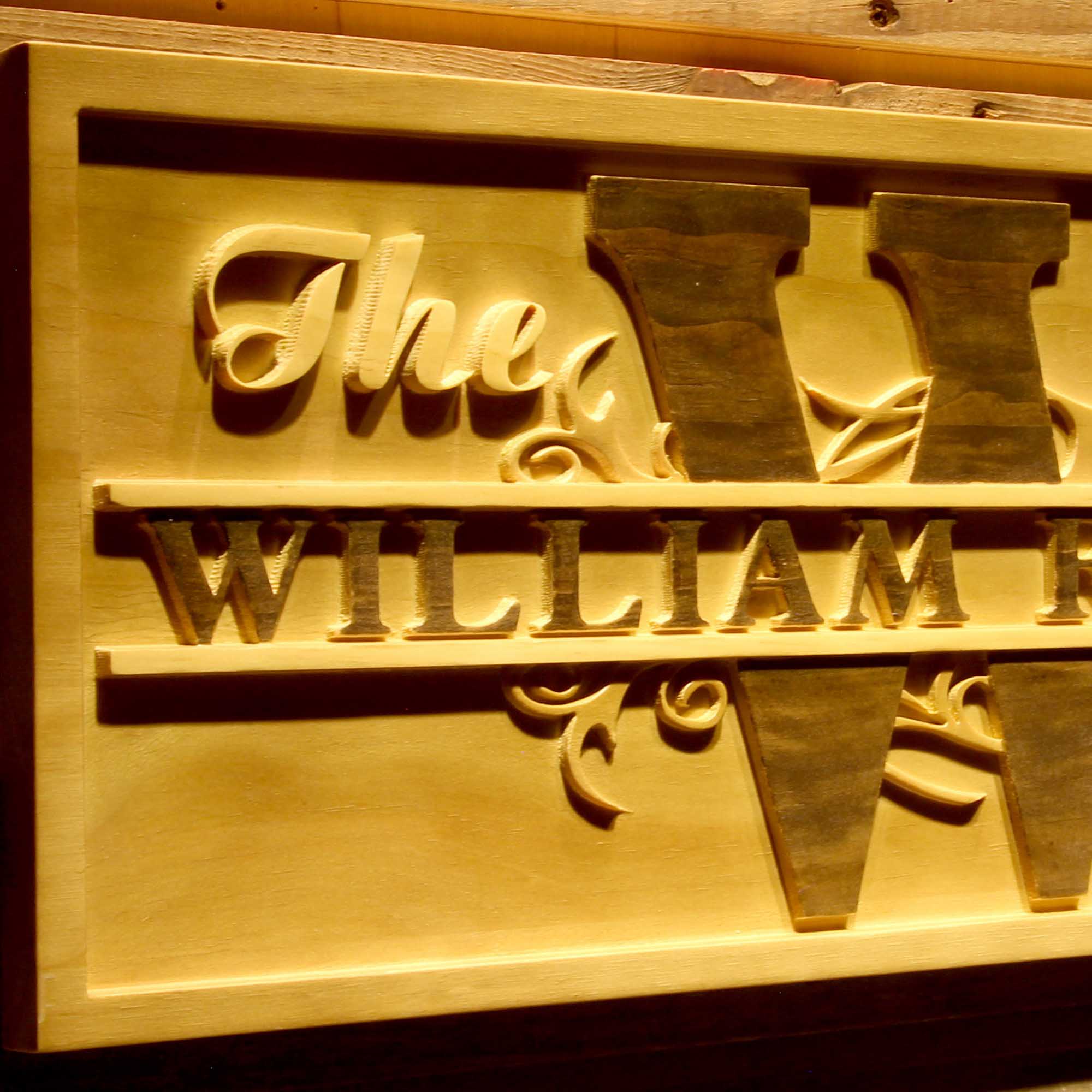 Personalized Big Initial Monogram Surname Est. Date Wedding Gifts Wood Engraved Wooden Sign