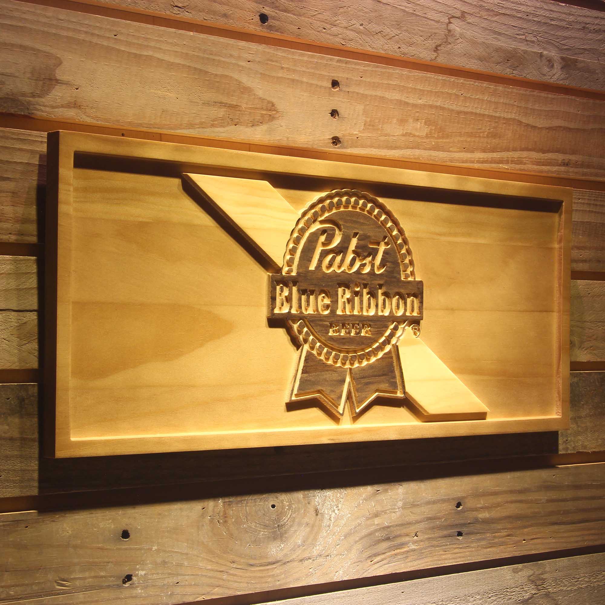 Pabst 3D Solid Wooden Craving Sign