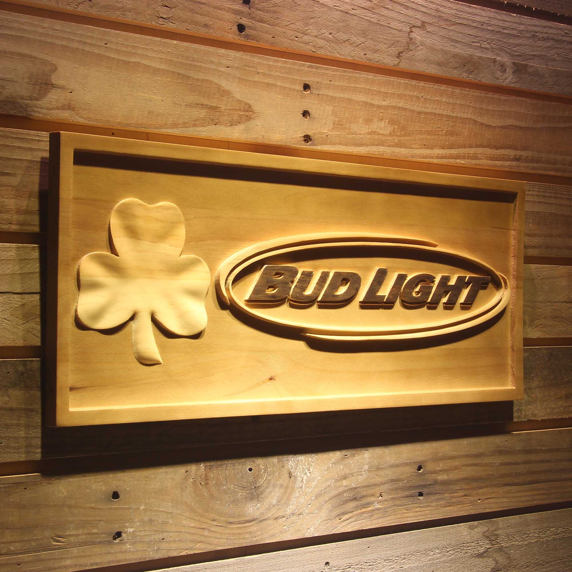 Bud Light 3D Solid Wooden Craving Sign