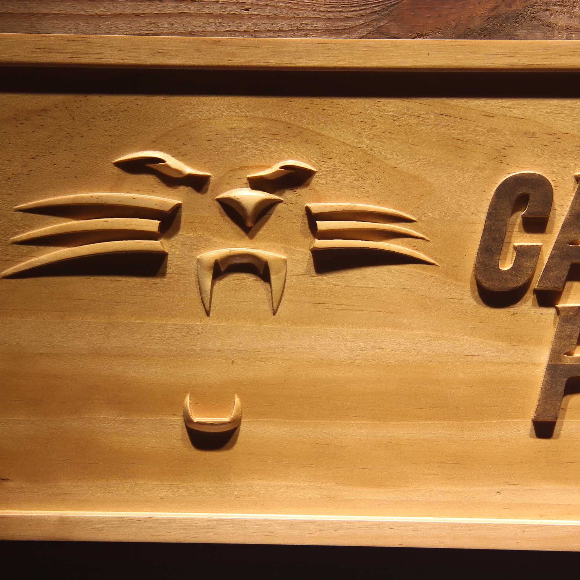 Carolina Panthers Panther,nfl 3D Solid Wooden Craving Sign