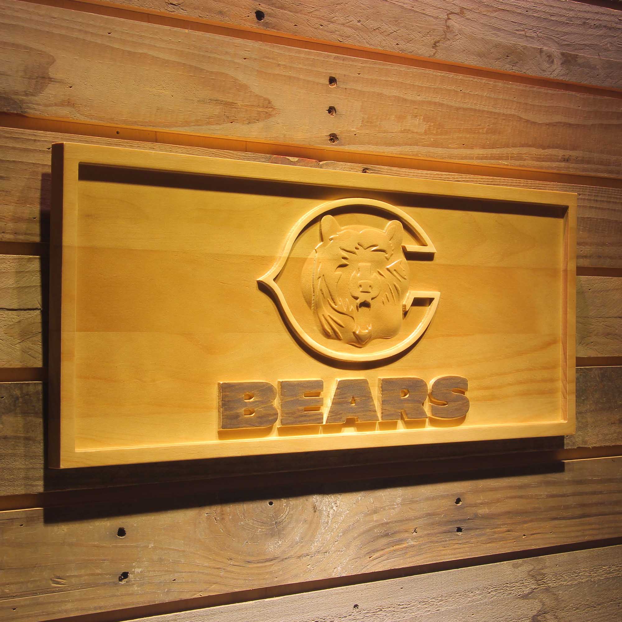 Chicago Bears,nfl 3D Solid Wooden Craving Sign