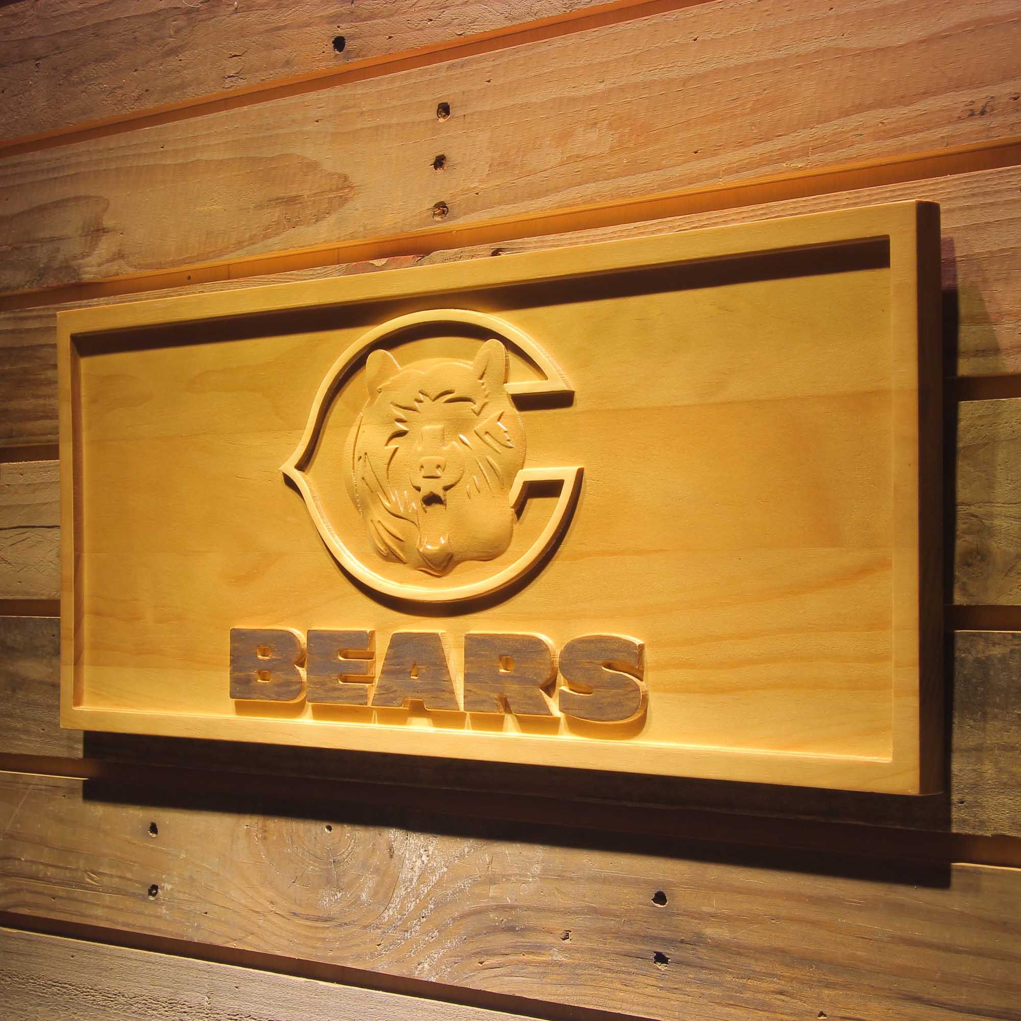 Chicago Bears,nfl 3D Solid Wooden Craving Sign