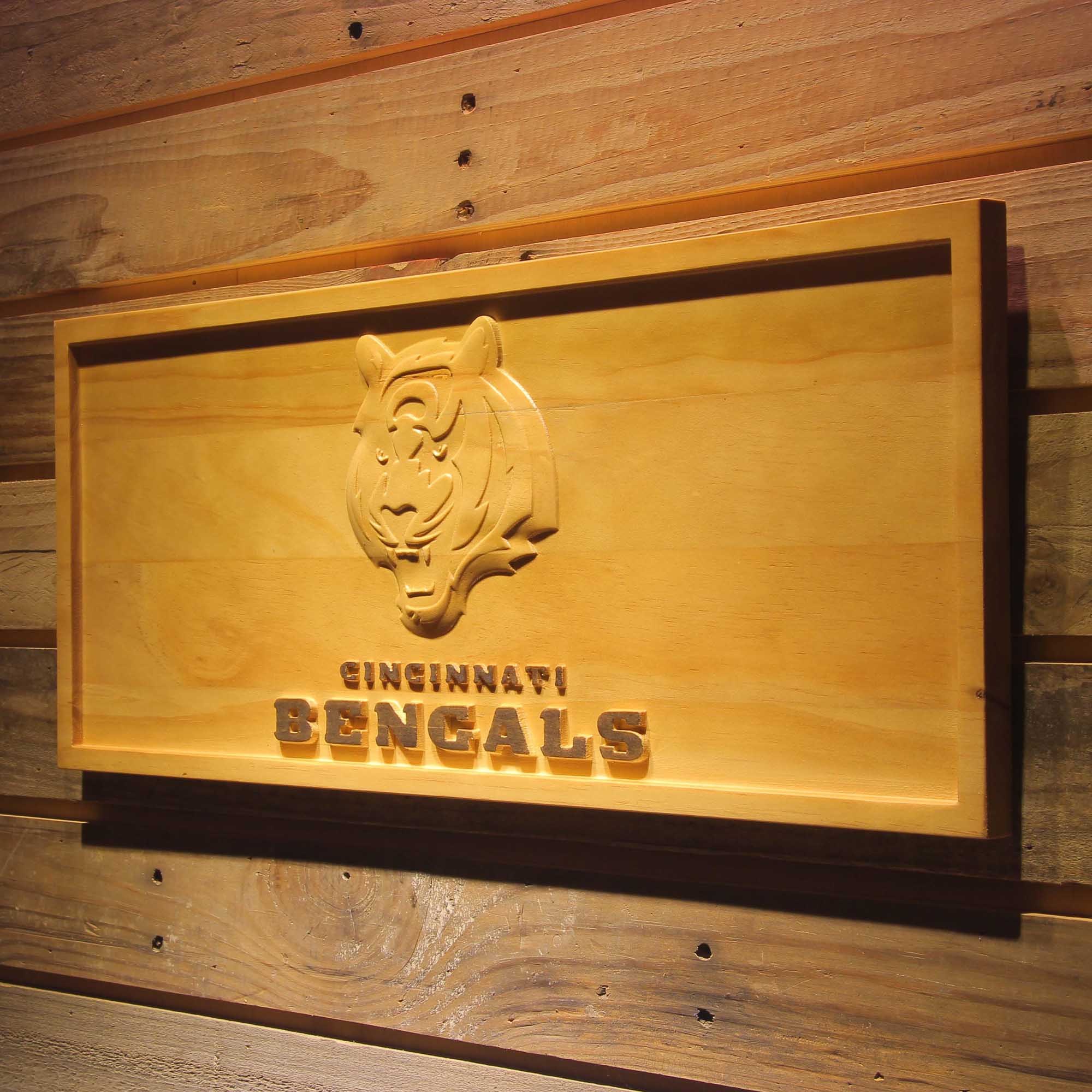 Cincinnati Bengals,nfl 3D Solid Wooden Craving Sign
