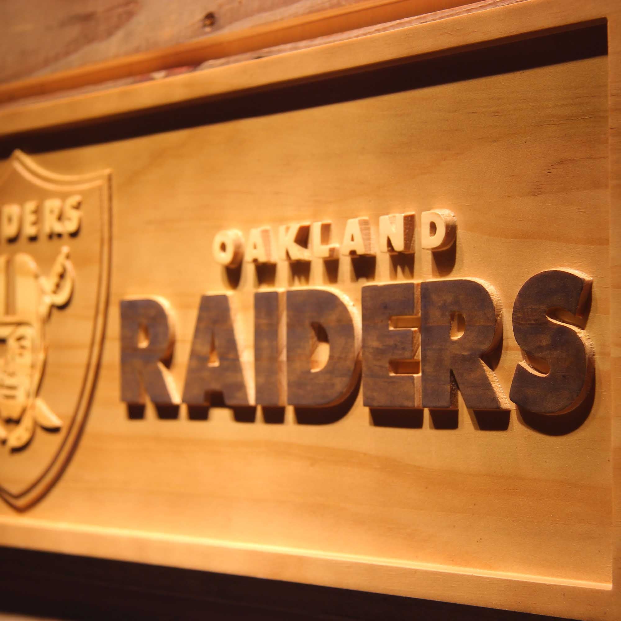 Oakland Raiders,nfl 3D Solid Wooden Craving Sign