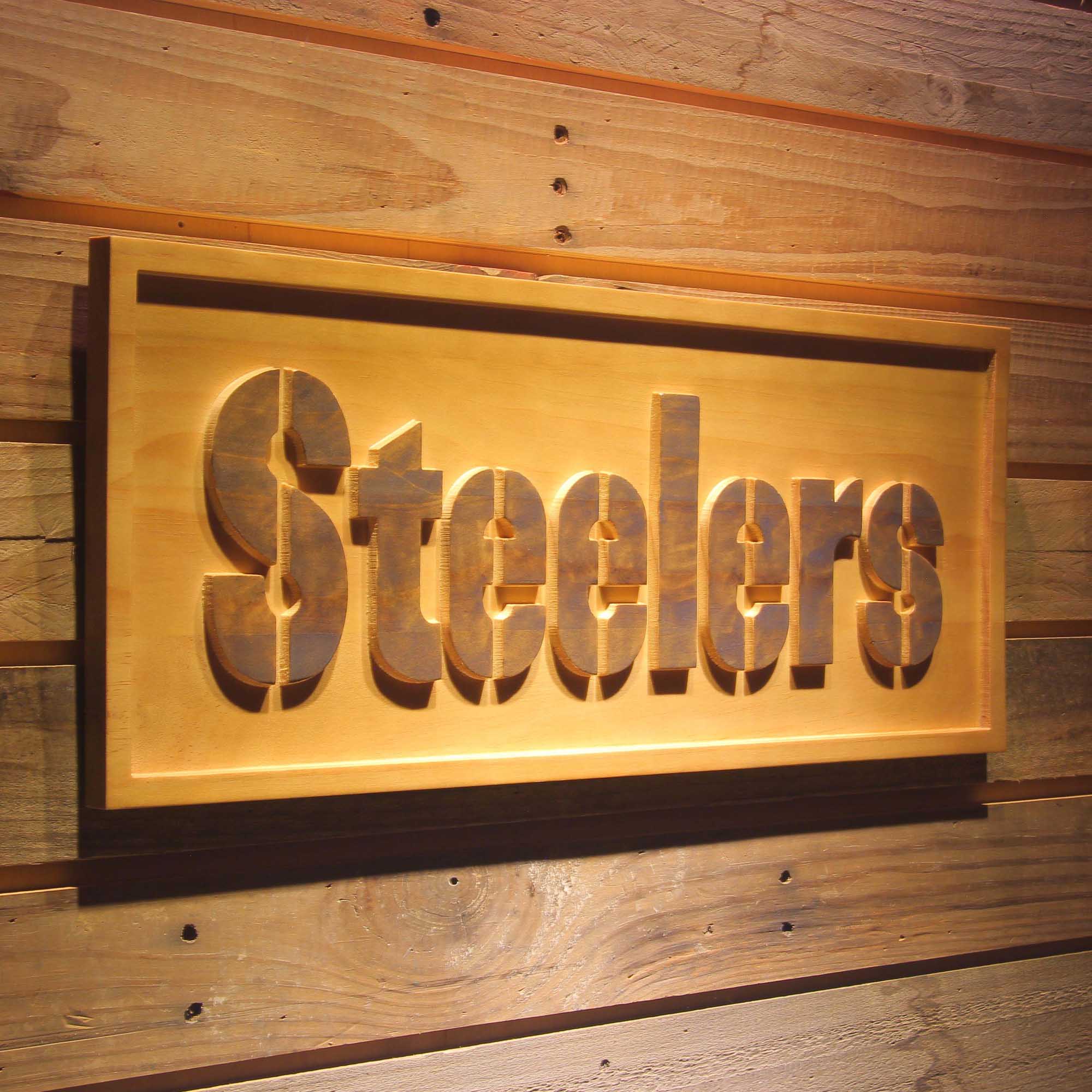 Pittsburgh Steelers,nfl 3D Solid Wooden Craving Sign