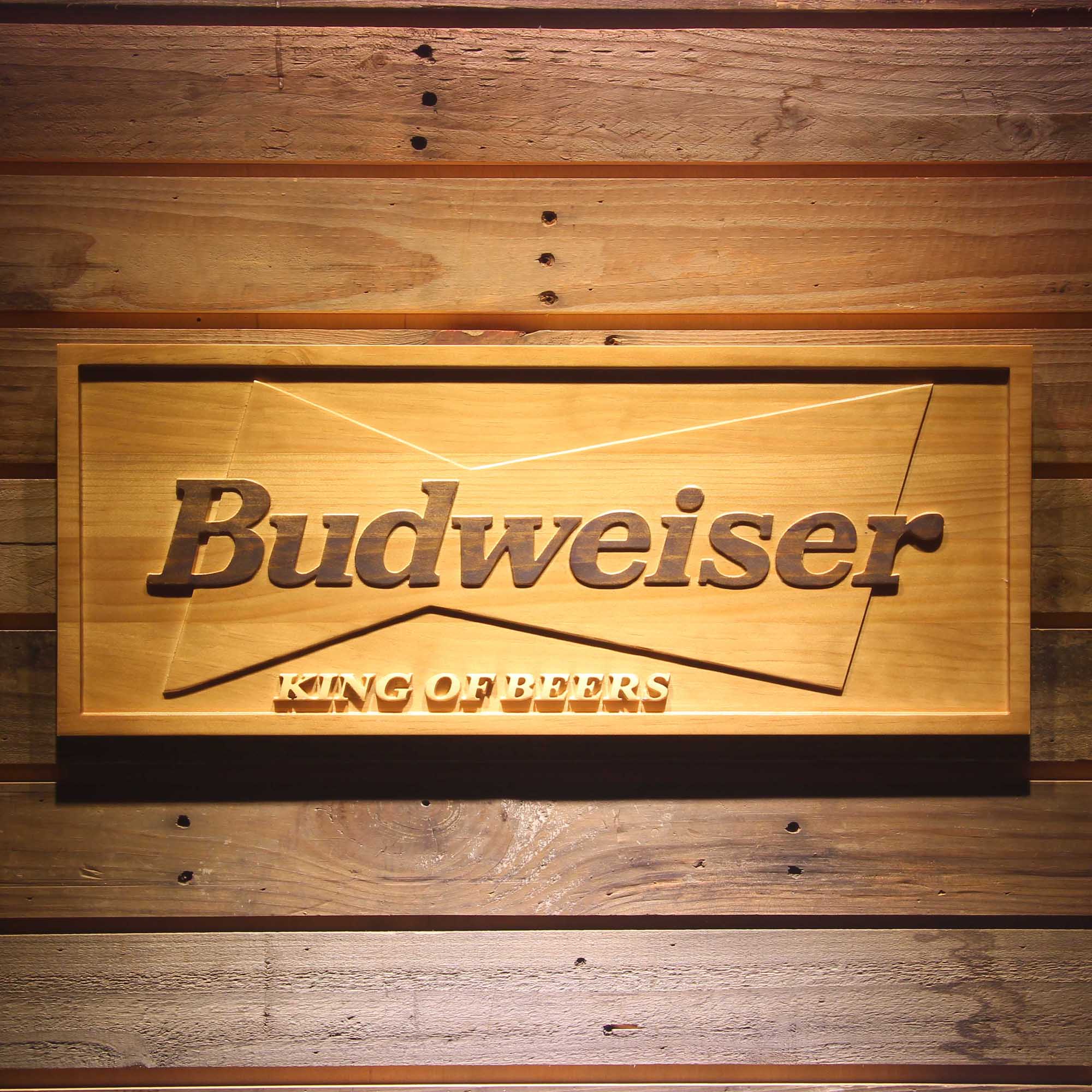 Budweiser 3D Solid Wooden Craving Sign