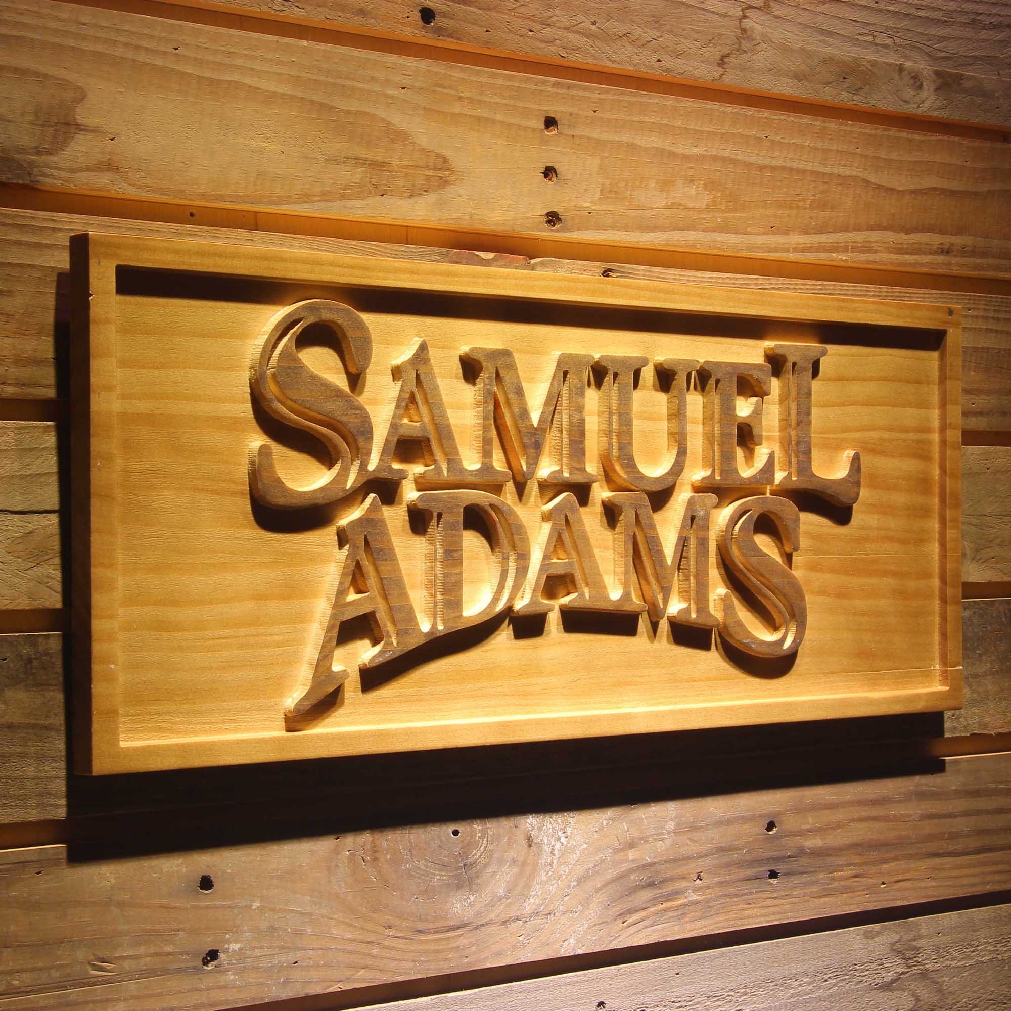 Samuel Adams 3D Solid Wooden Craving Sign