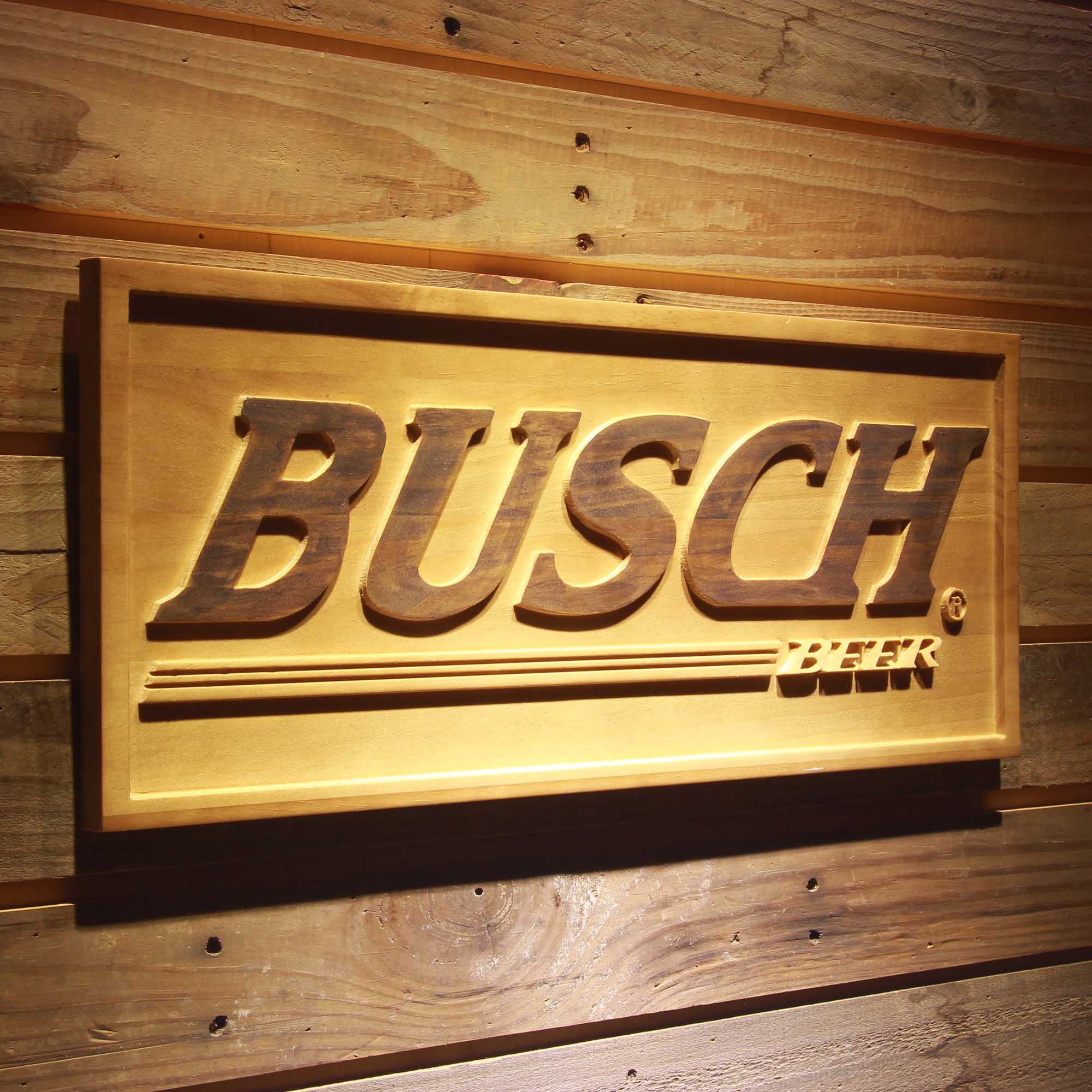 Busch 3D Solid Wooden Craving Sign