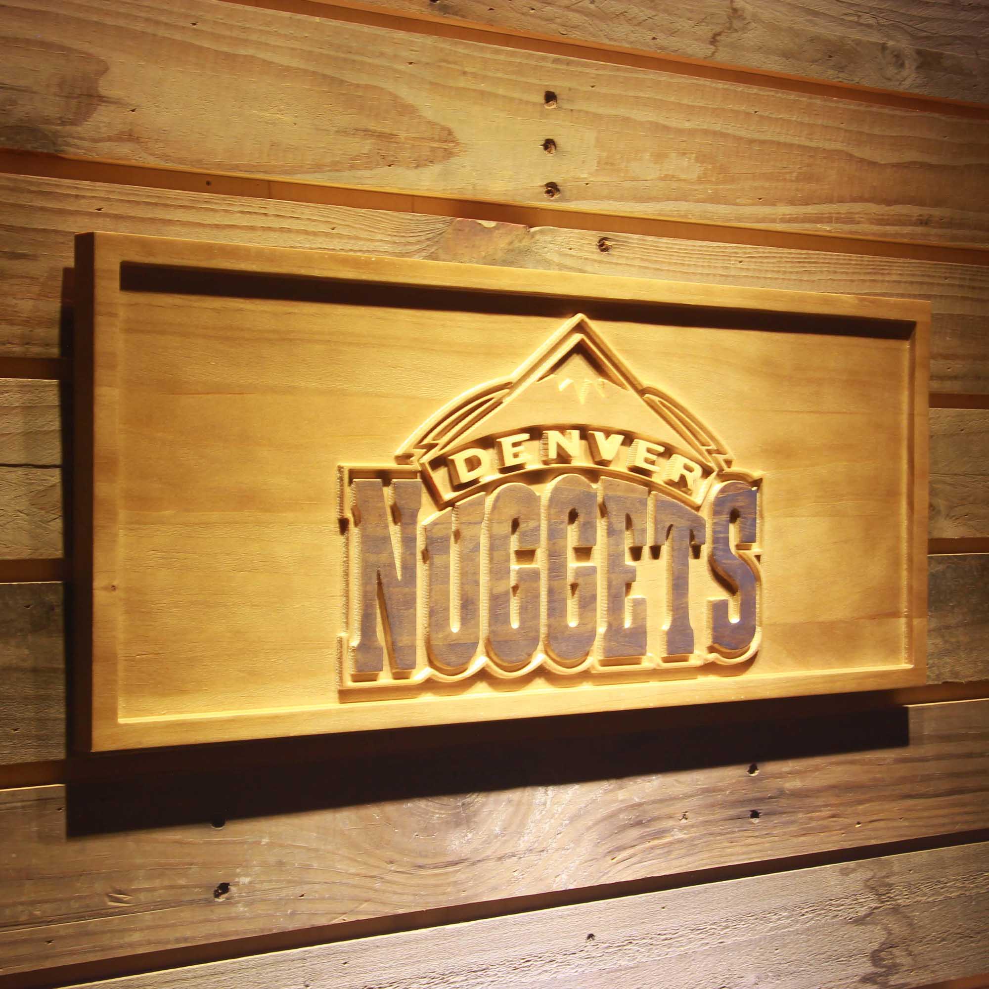 Denver Nuggets  3D Solid Wooden Craving Sign