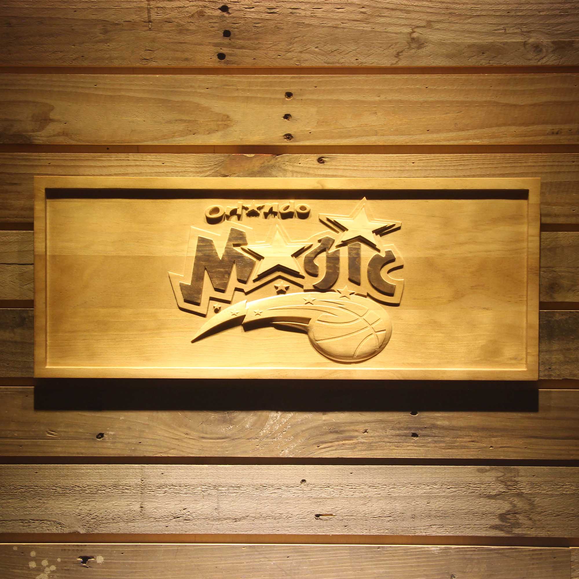 Orlando Magic  3D Solid Wooden Craving Sign