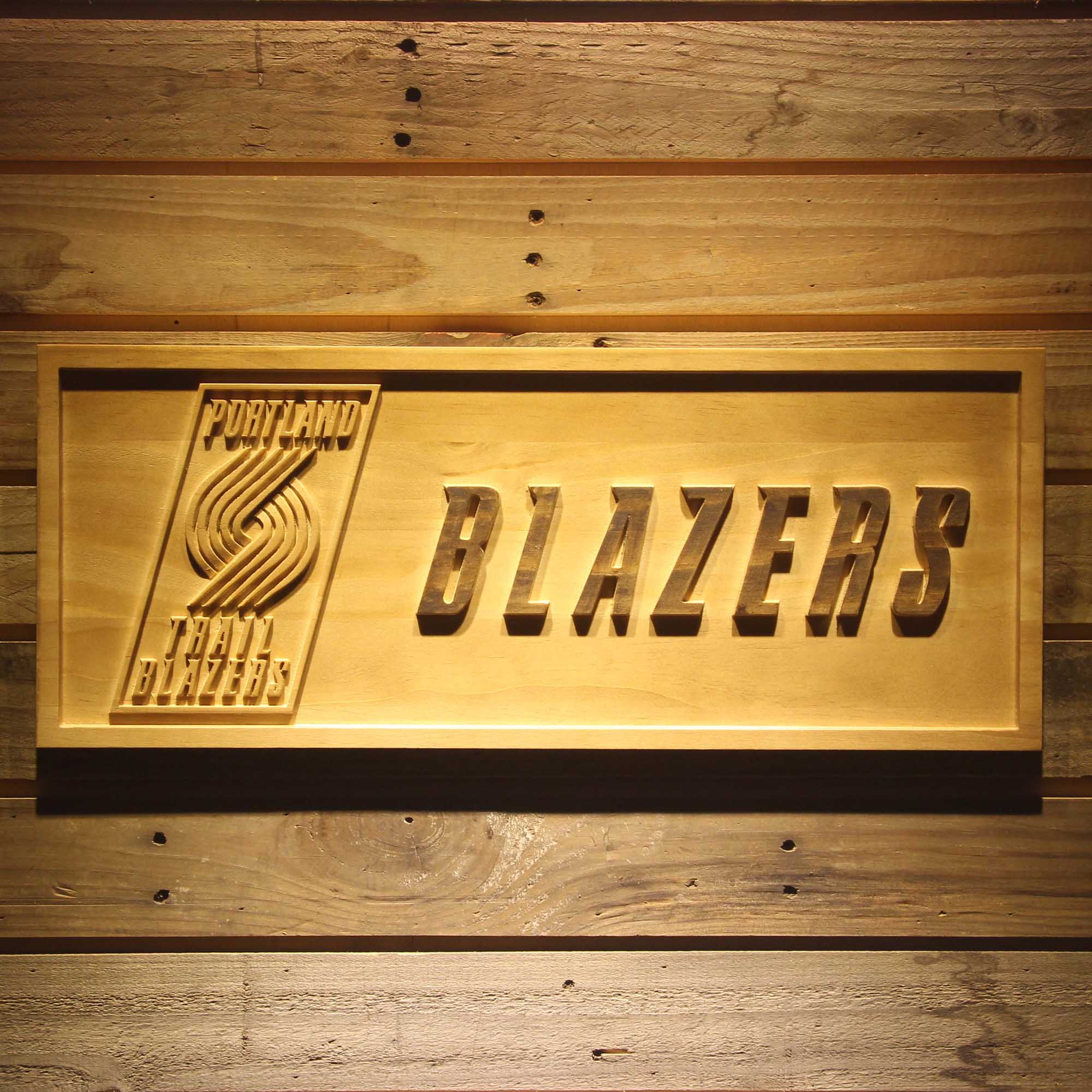 Portland Trail blazers  3D Solid Wooden Craving Sign