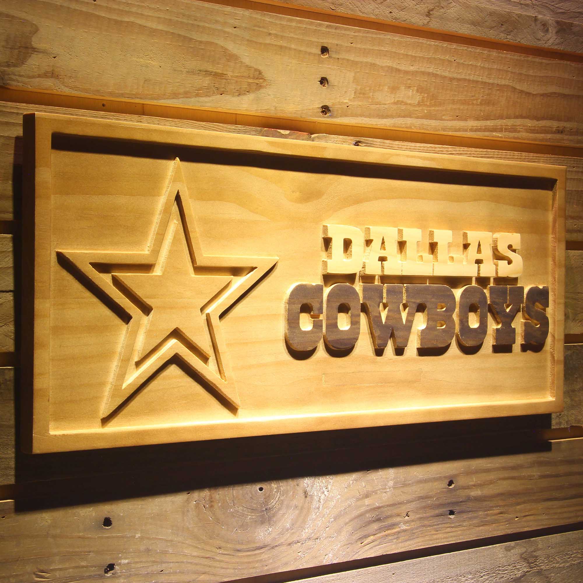 Dallas Cowboys  3D Solid Wooden Craving Sign