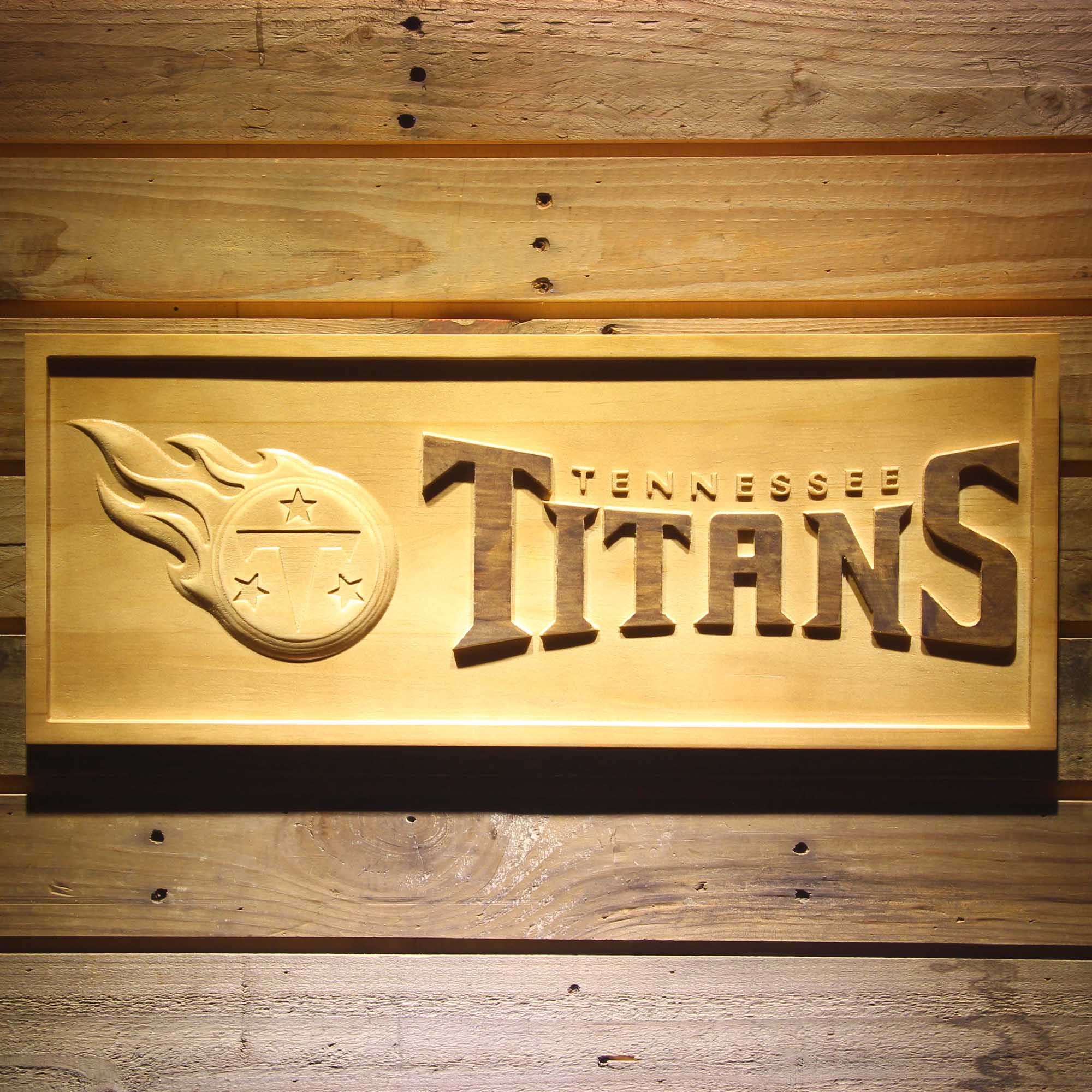 Tennessee Titans  3D Solid Wooden Craving Sign