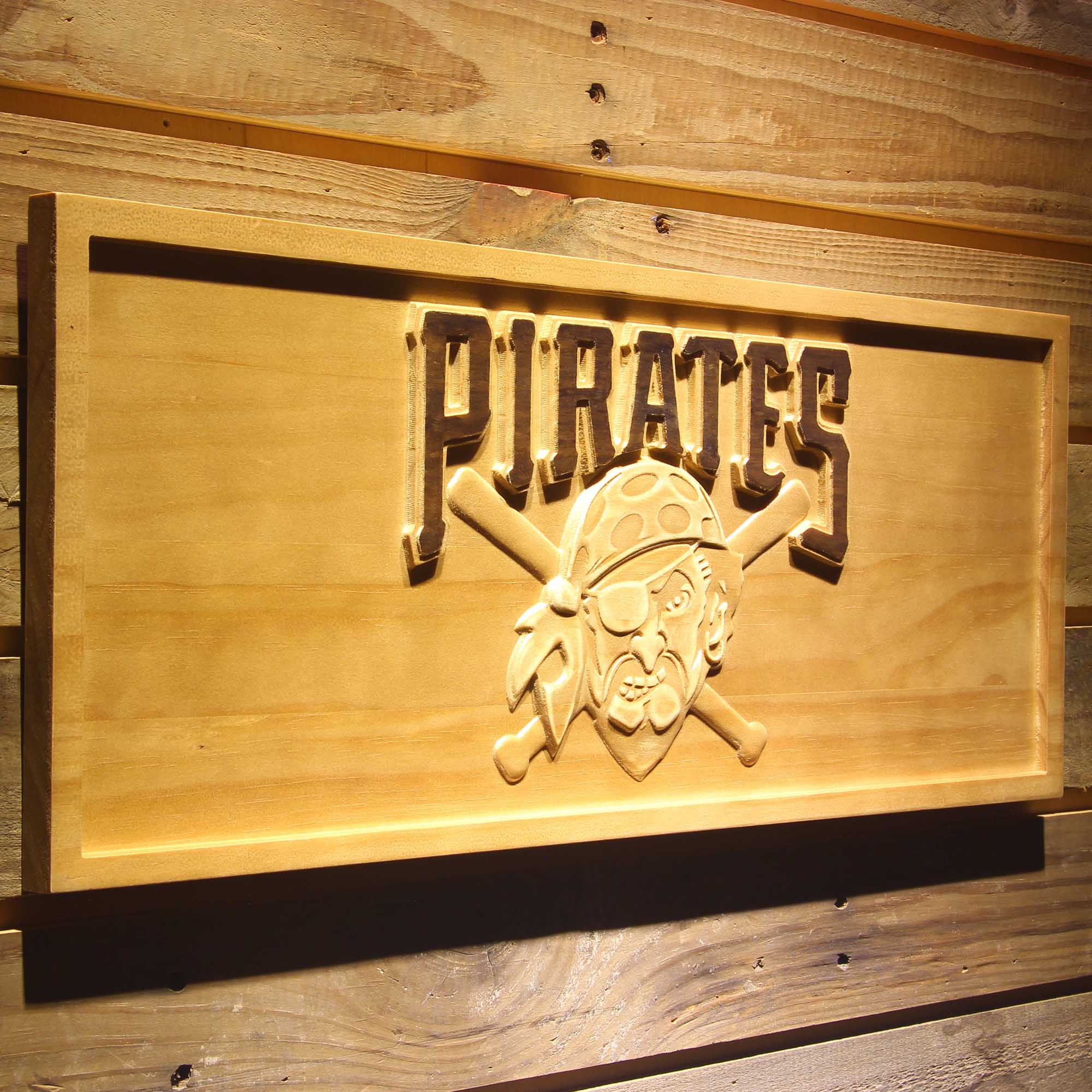 Pittsburgh Pirates 3D Solid Wooden Craving Sign