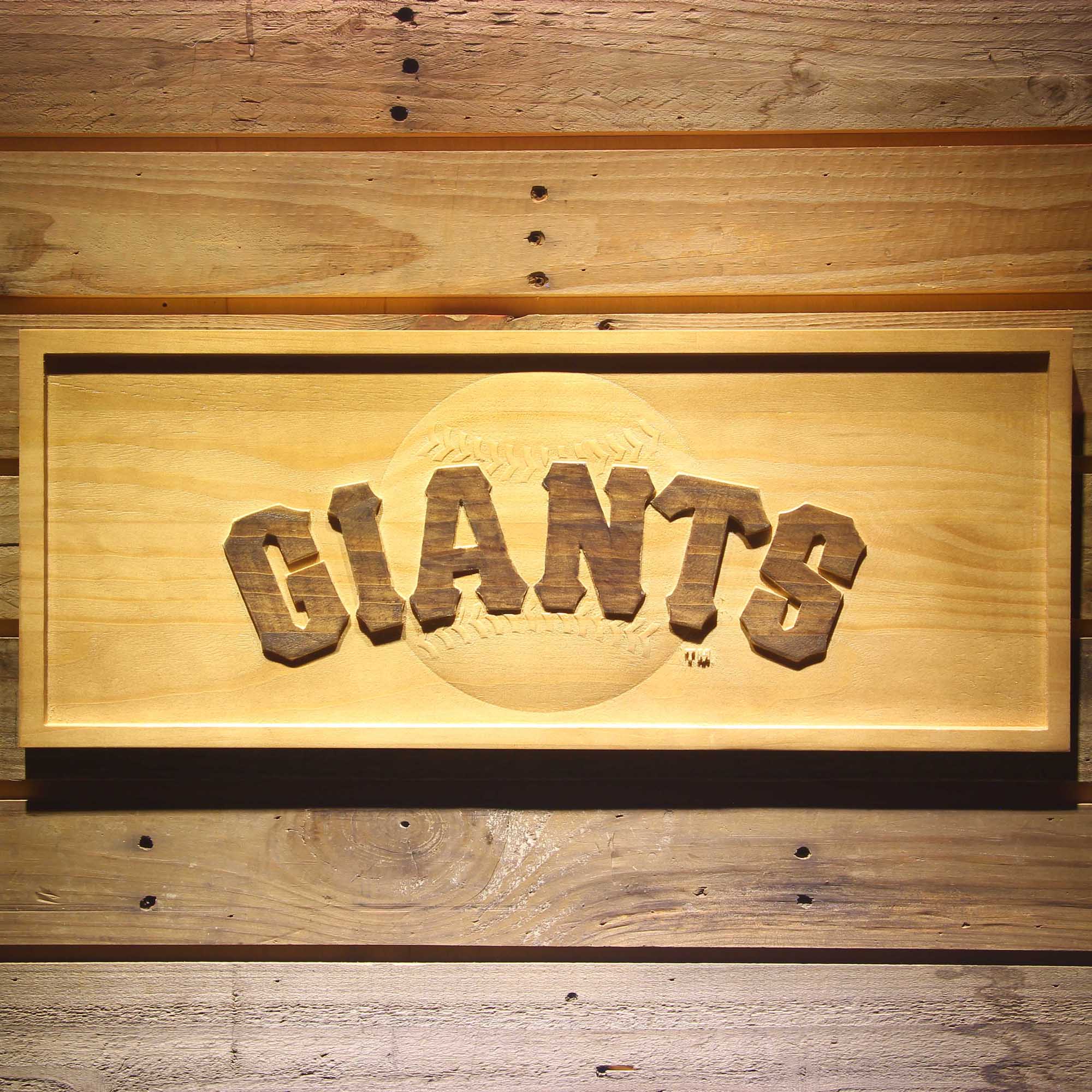 San Francisco Giants 3D Solid Wooden Craving Sign