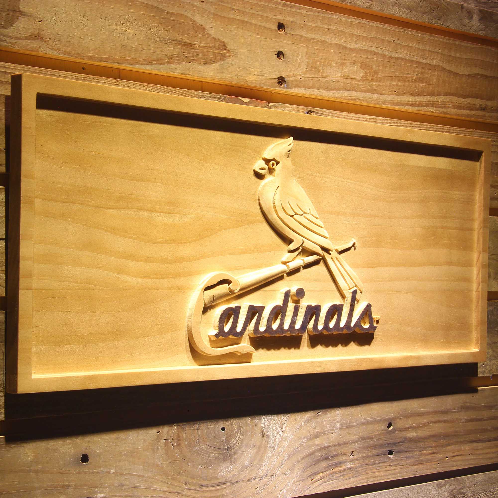 St. Louis Cardinals 3D Solid Wooden Craving Sign