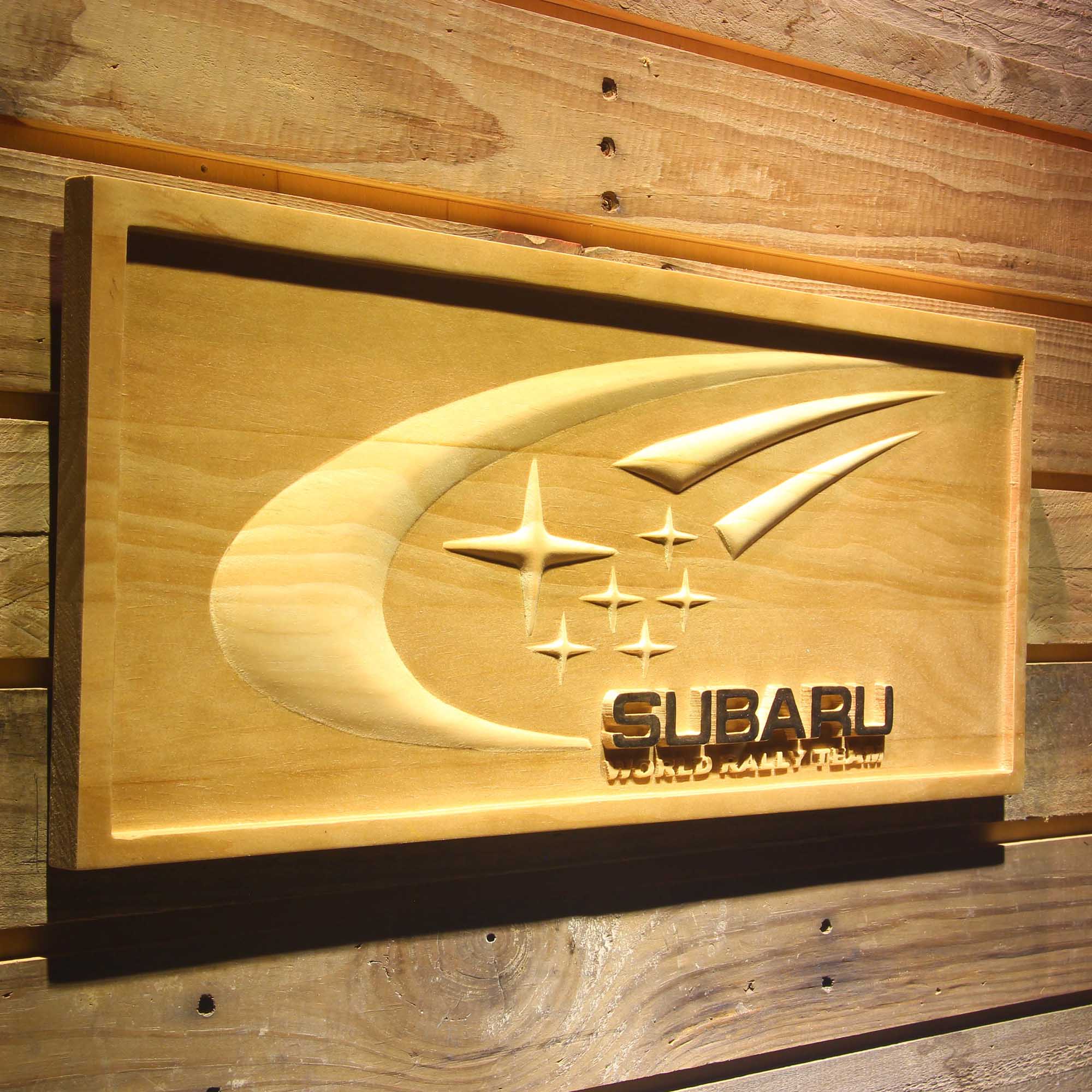 Subaru 3D Solid Wooden Craving Sign
