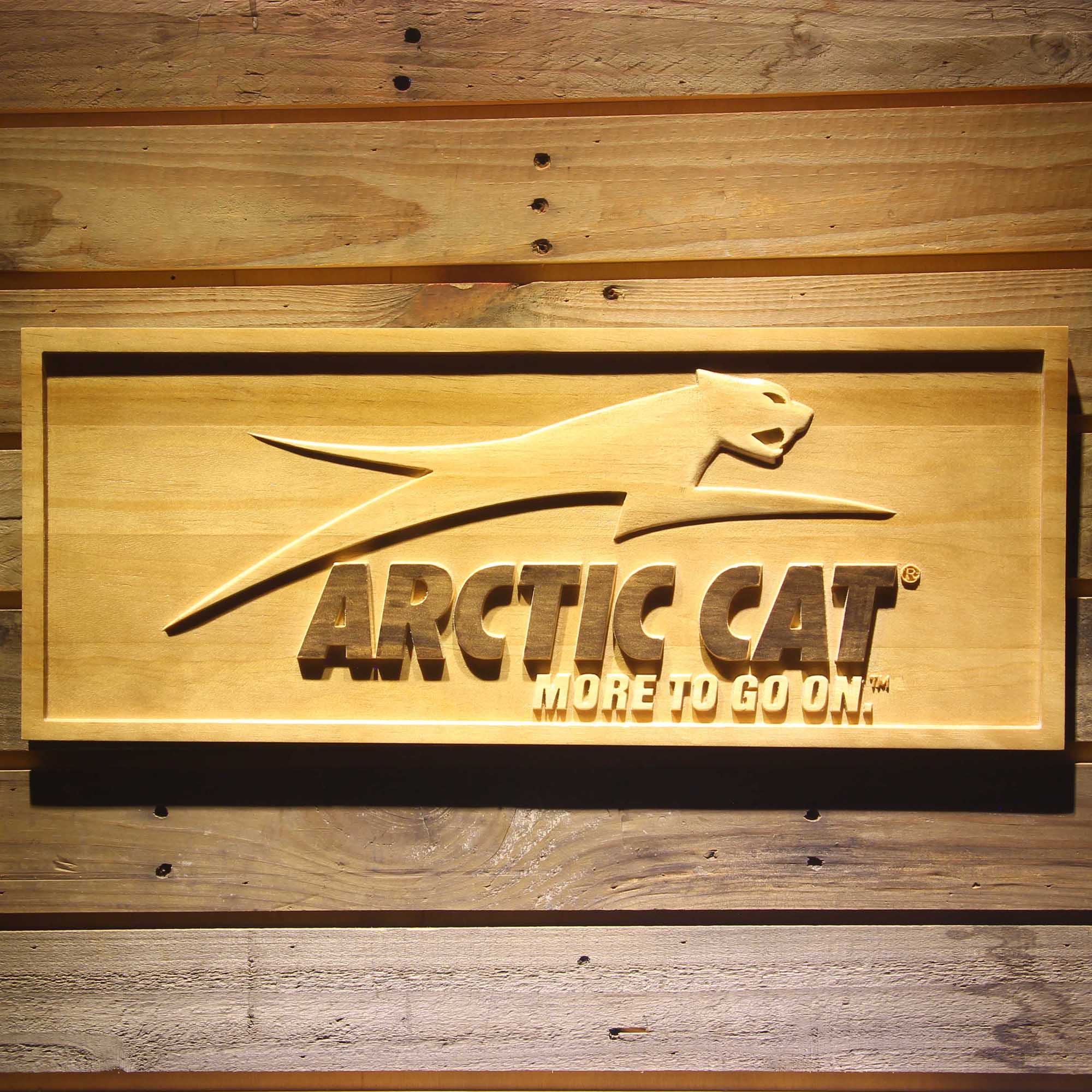Arctic Cat 3D Solid Wooden Craving Sign