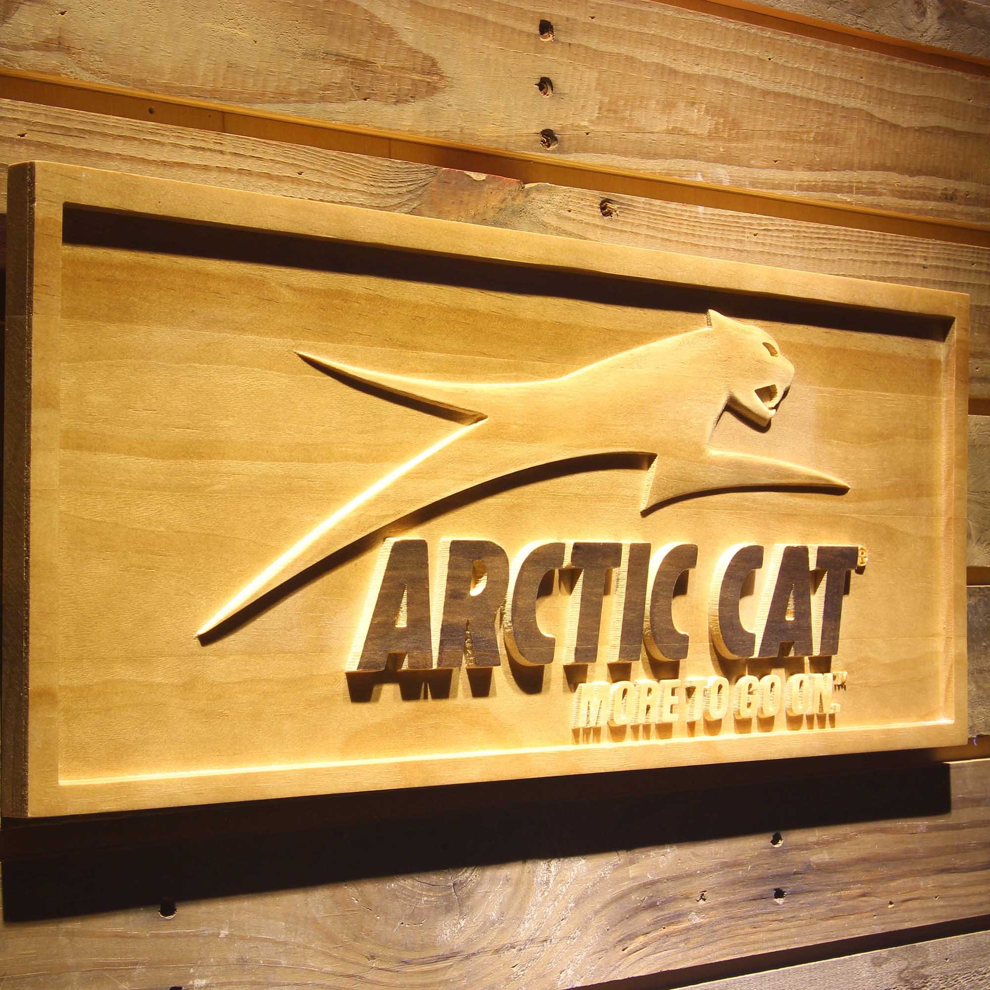Arctic Cat 3D Solid Wooden Craving Sign