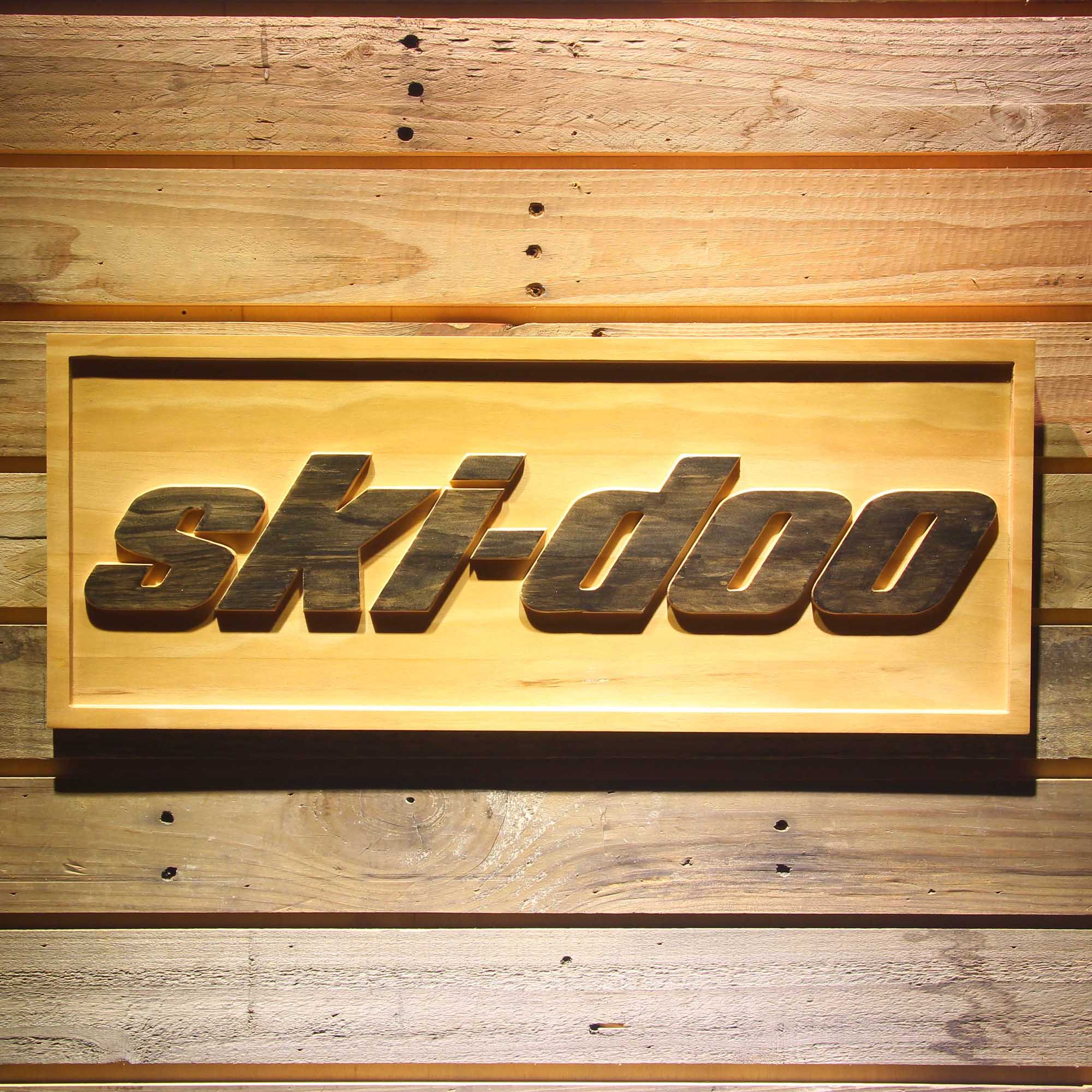 Ski-doo 3D Solid Wooden Craving Sign