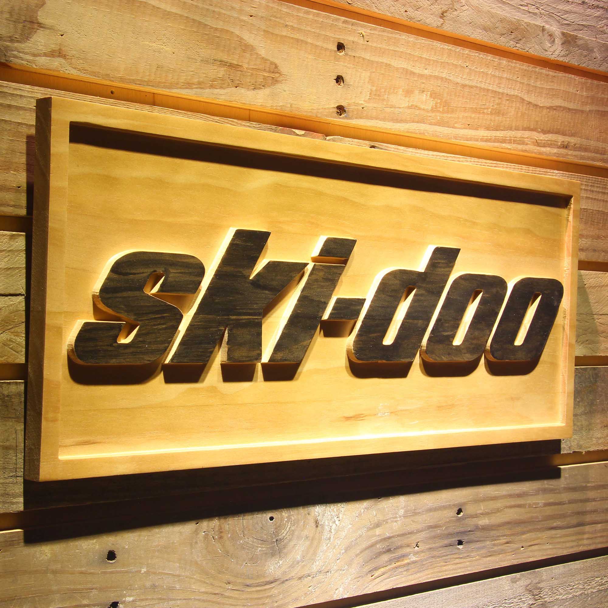 Ski-doo 3D Solid Wooden Craving Sign
