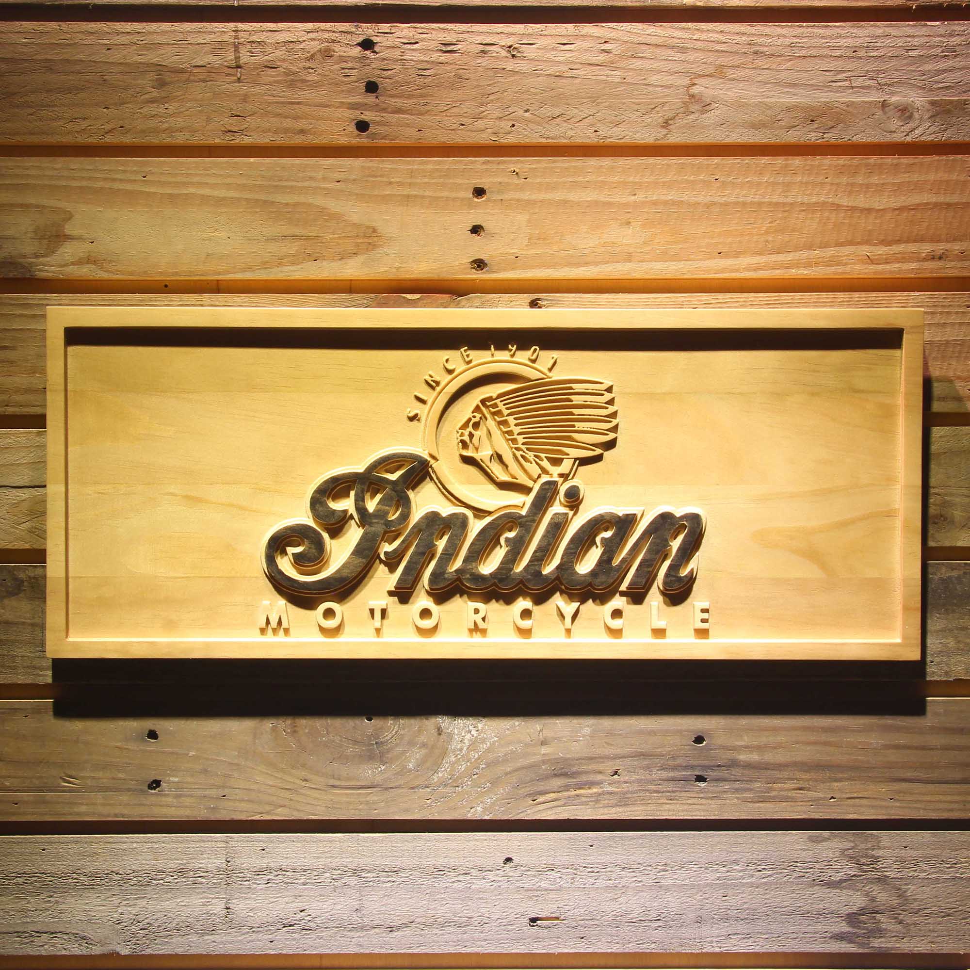 Indian 3D Solid Wooden Craving Sign